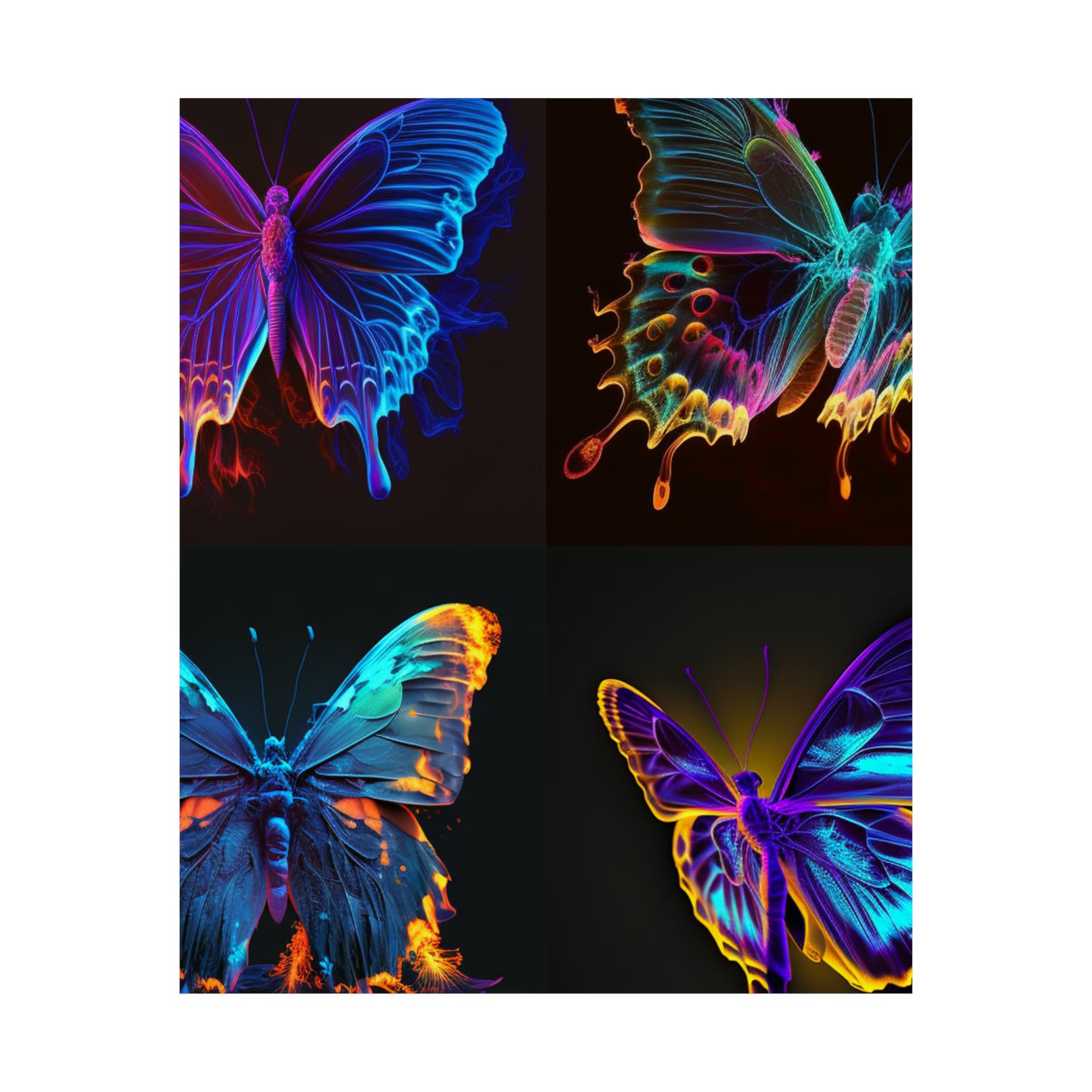 Premium Matte Vertical Posters Thermal Butterfly 5