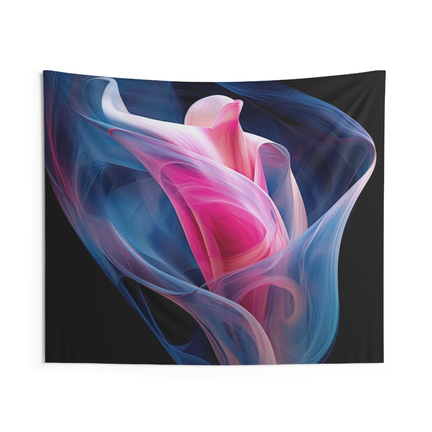 Indoor Wall Tapestries Pink & Blue Tulip Rose 3