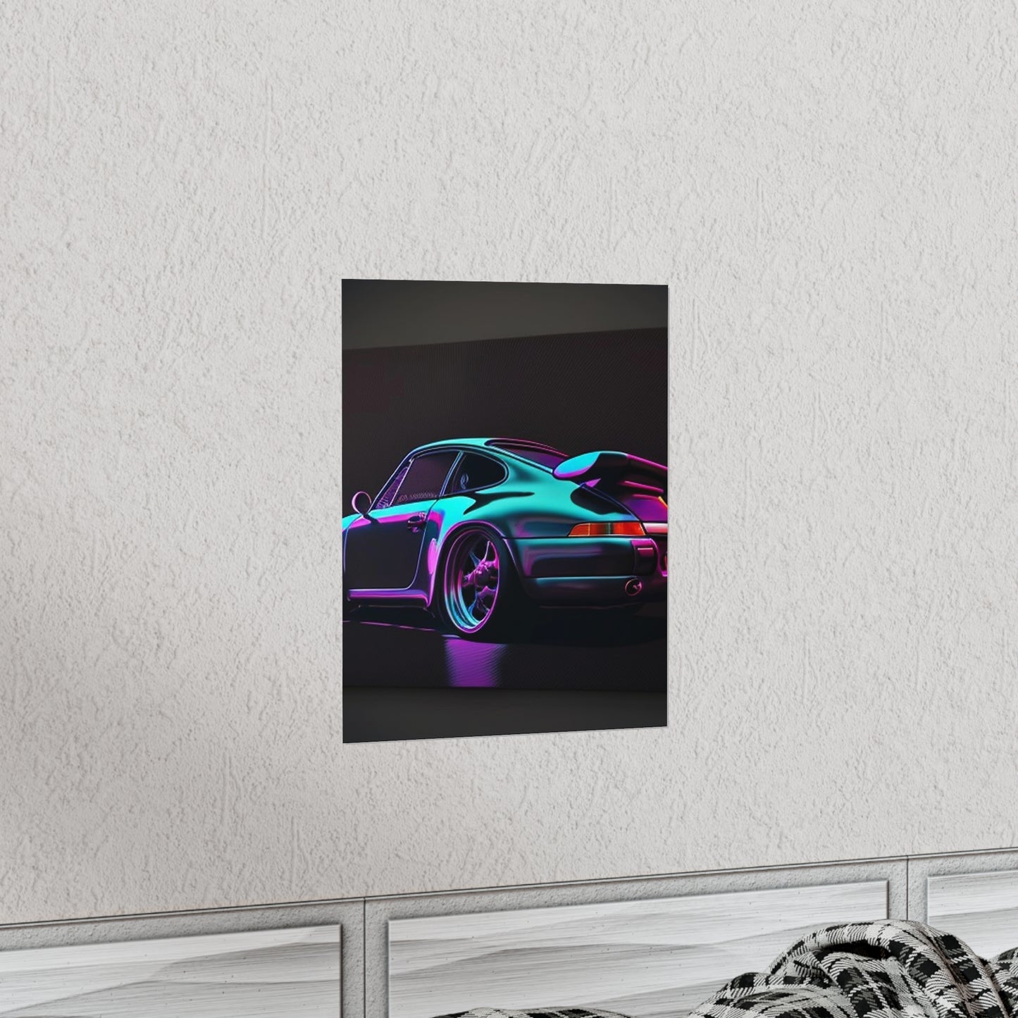 Premium Matte Vertical Posters Porsche Purple 2