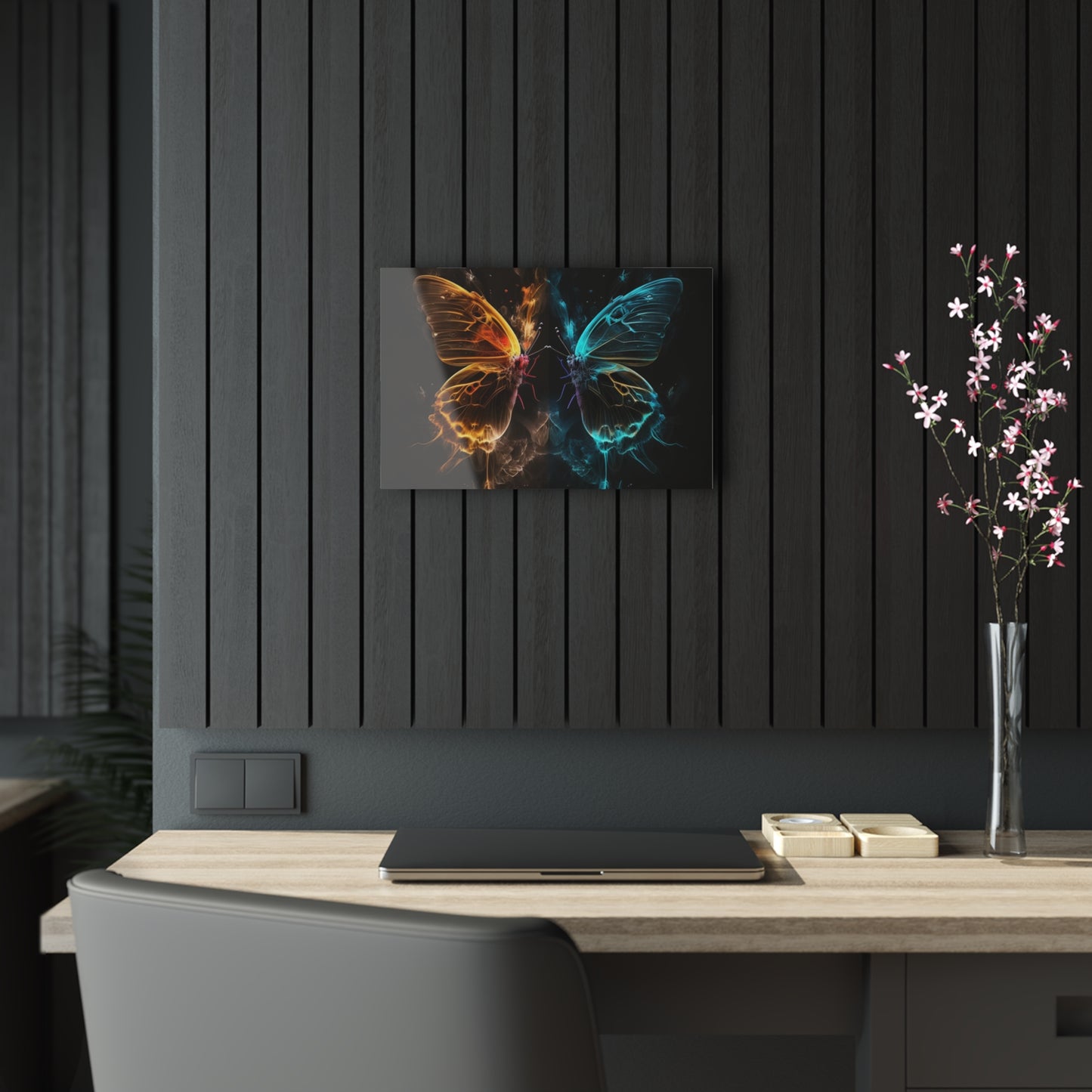 Acrylic Prints Kiss Neon Butterfly 7