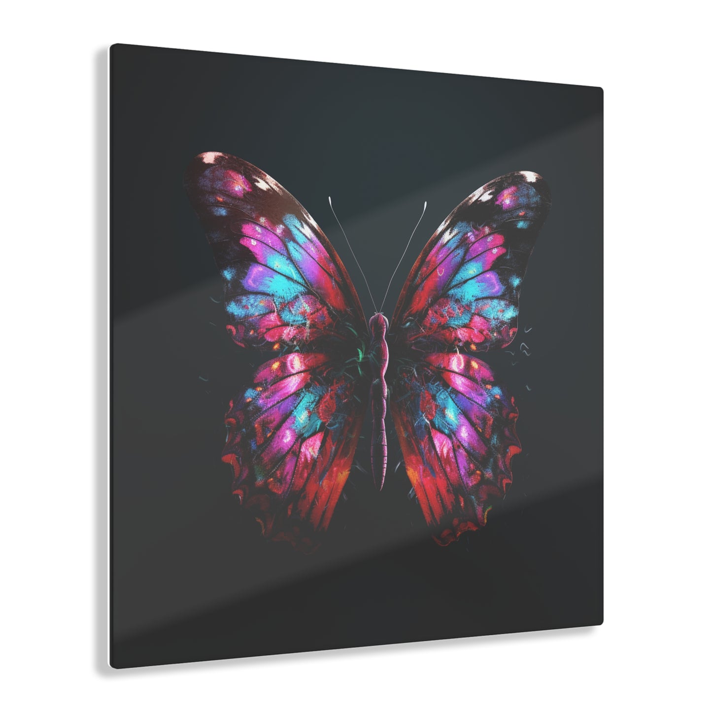 Acrylic Prints Hyper Colorful Butterfly Macro 3