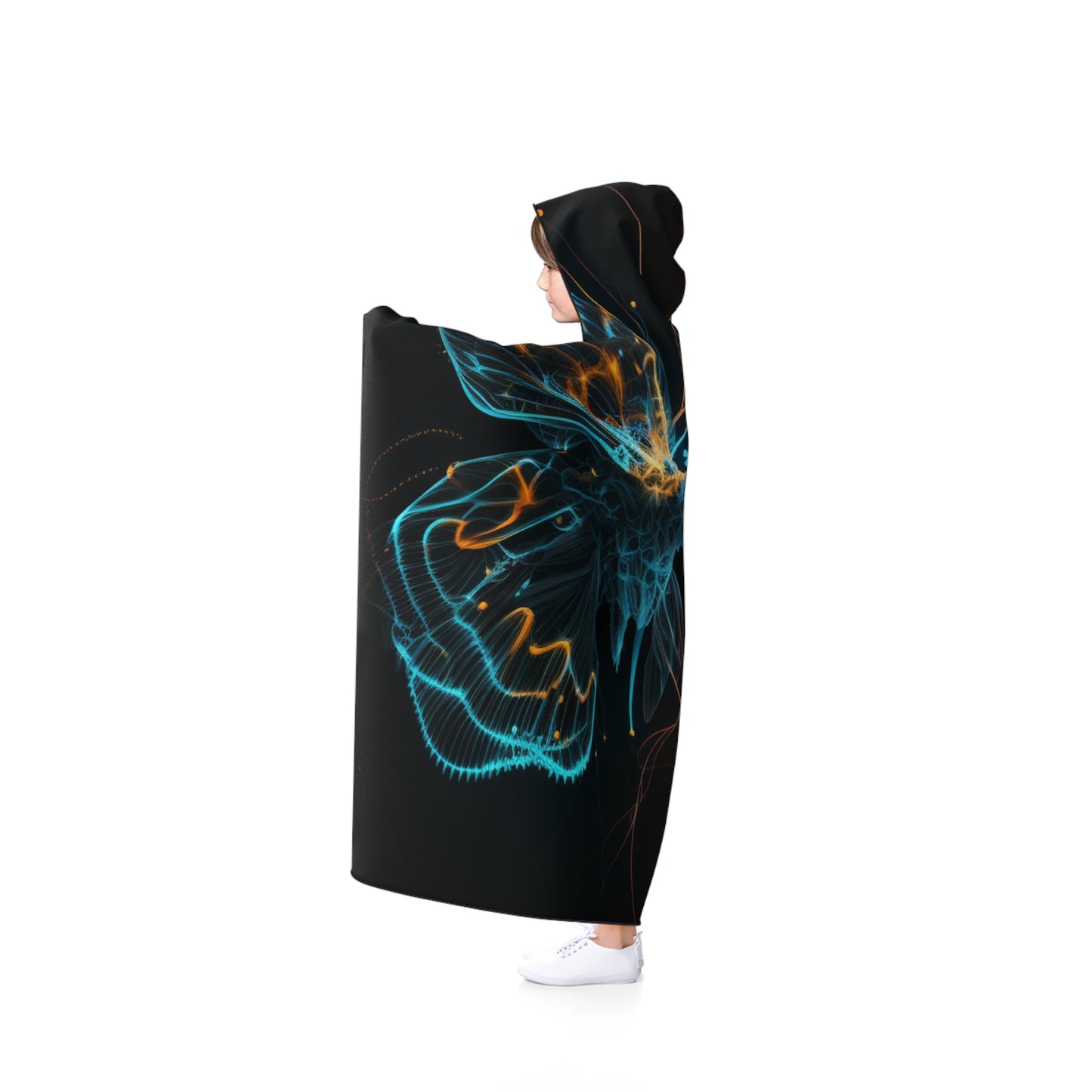 Hooded Blanket Neon Glo Butterfly 1