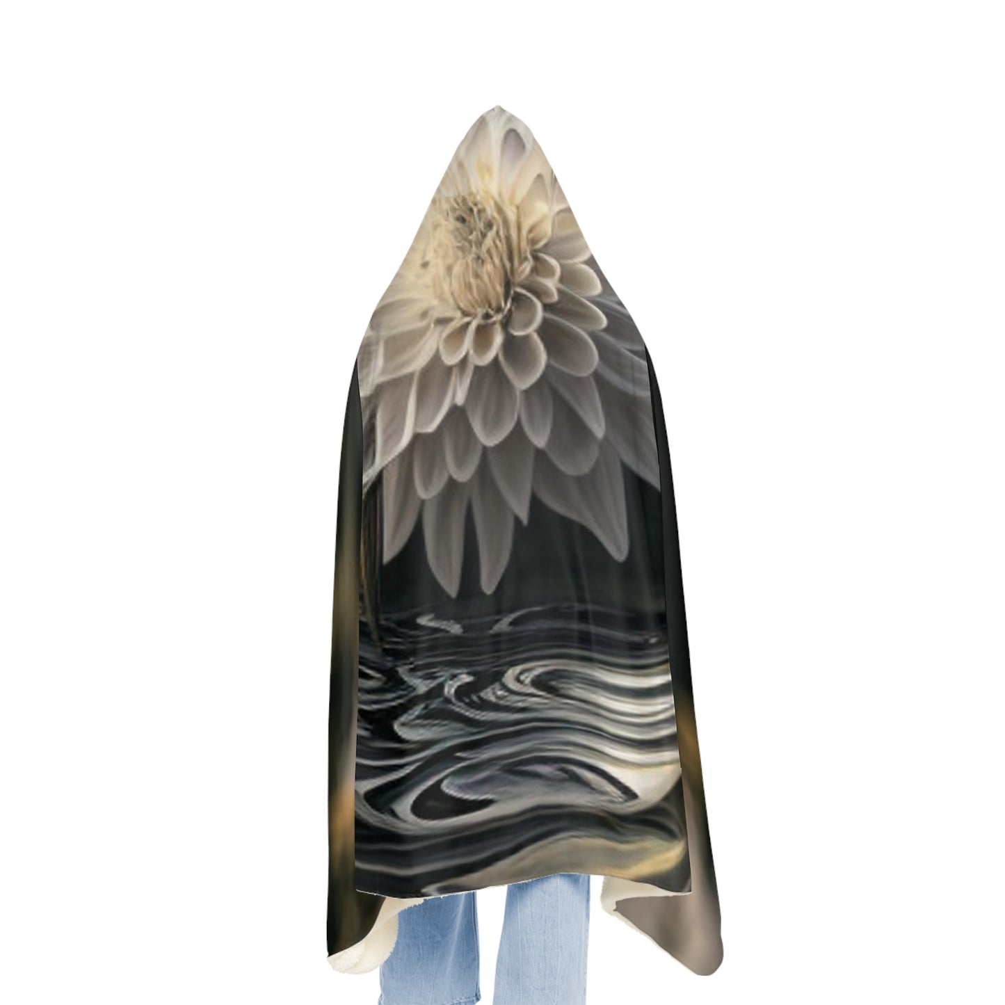 Snuggle Hooded Blanket White Dahlia 2