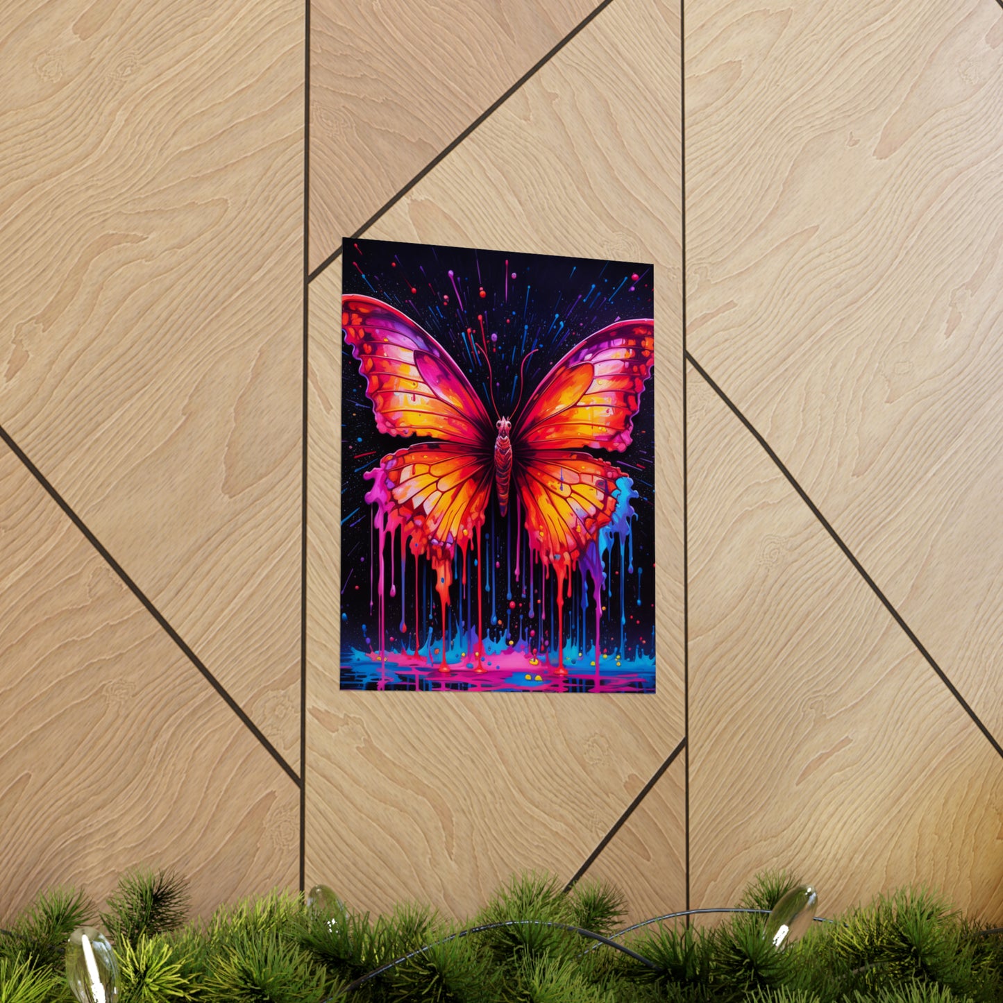 Premium Matte Vertical Posters Pink Butterfly Flair 4