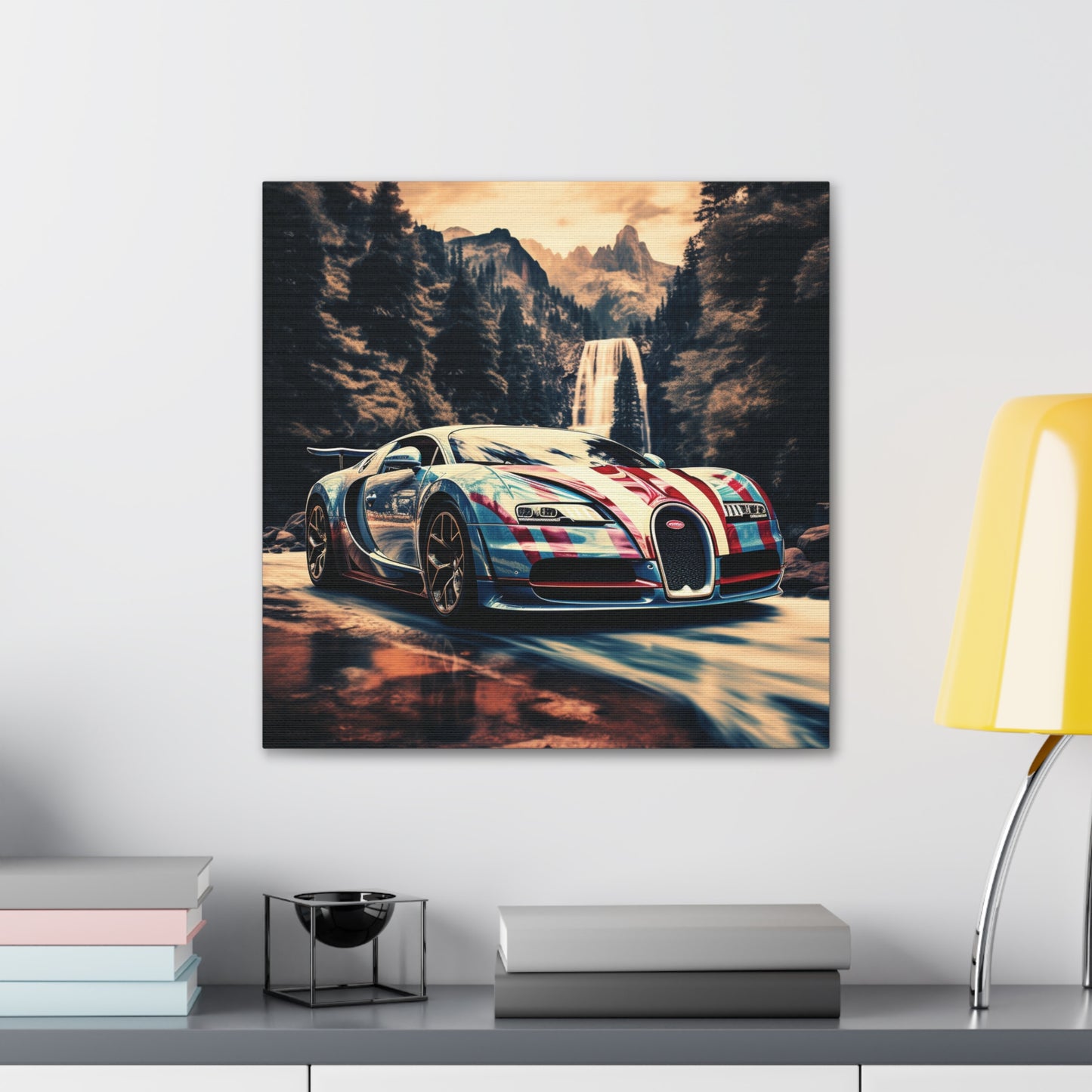 Canvas Gallery Wraps Bugatti Waterfall 1