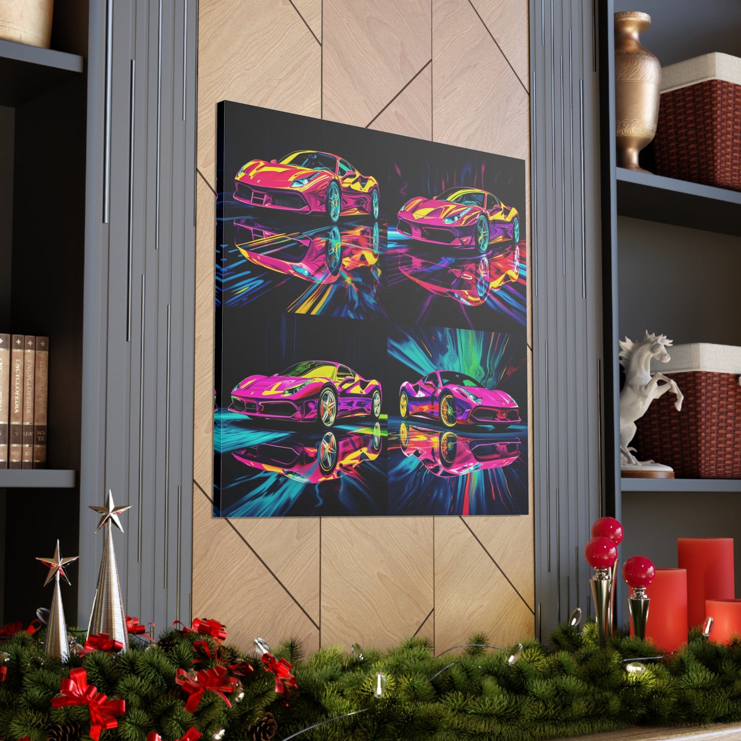 Canvas Gallery Wraps Pink Ferrari Macro 5