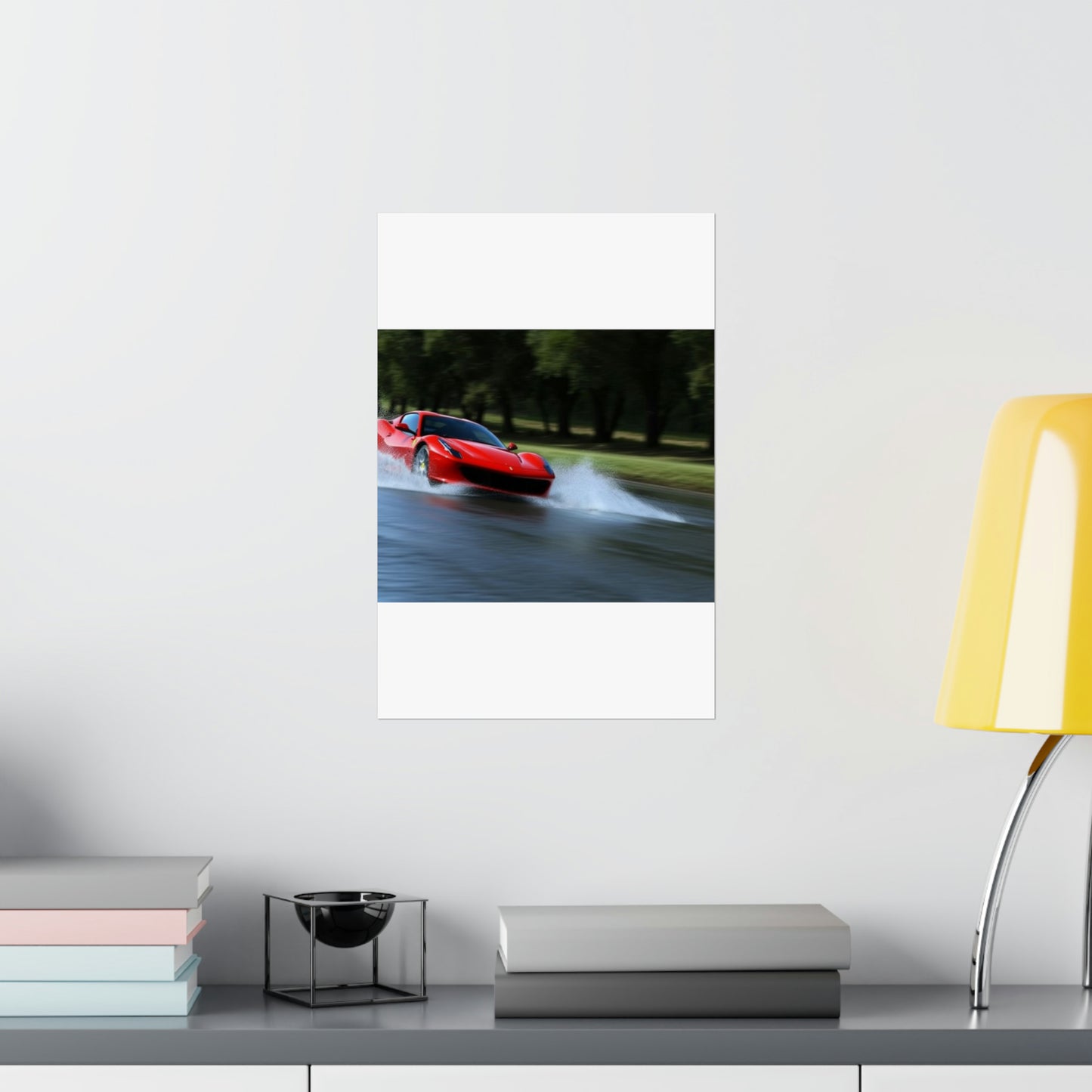 Premium Matte Vertical Posters Water Ferrari Splash 3