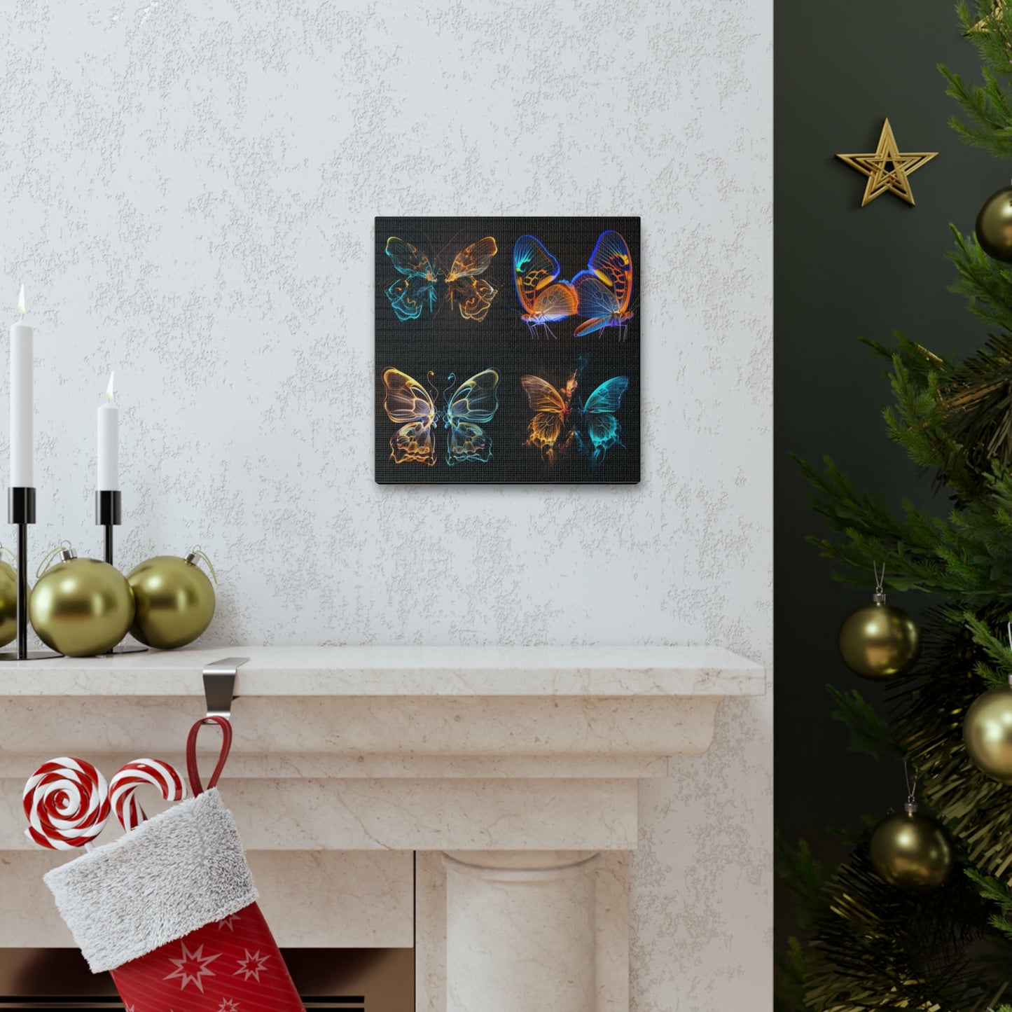 Canvas Gallery Wraps Neon Glo Butterfly 5