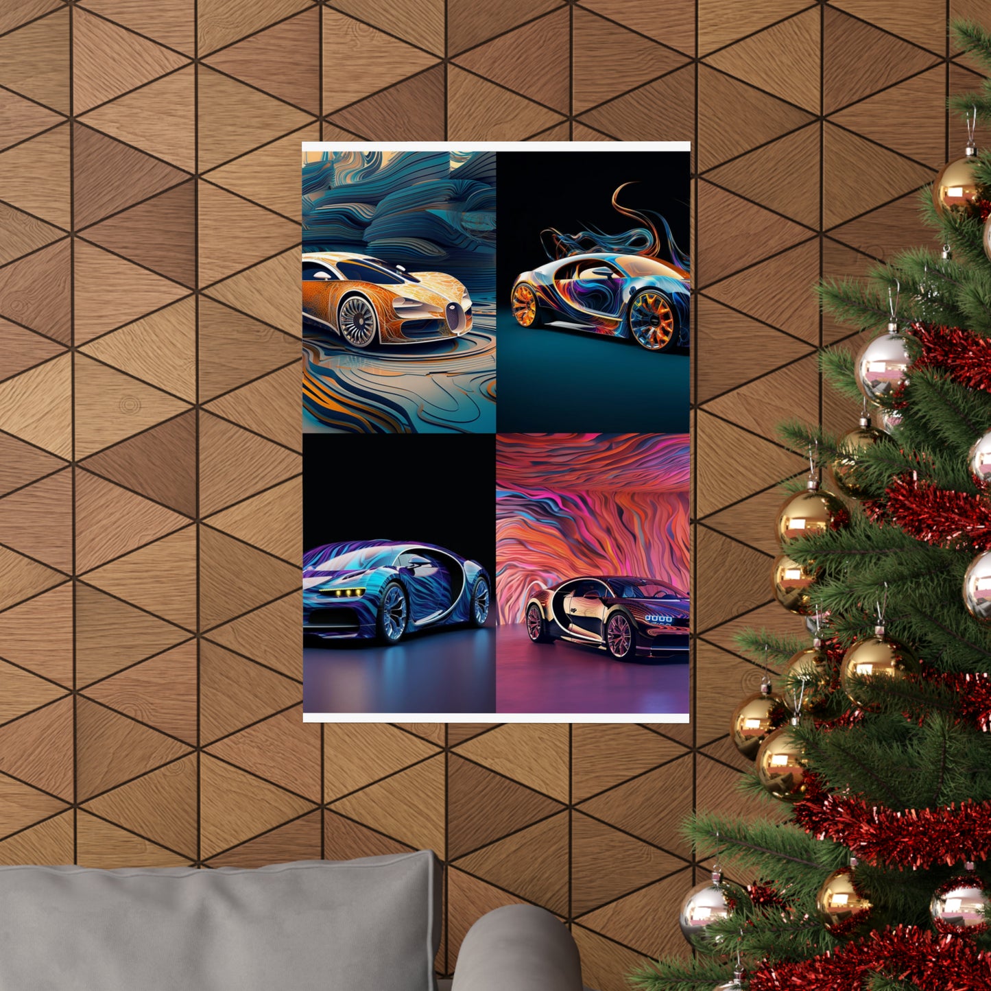 Premium Matte Vertical Posters Bugatti Abstract Flair 5