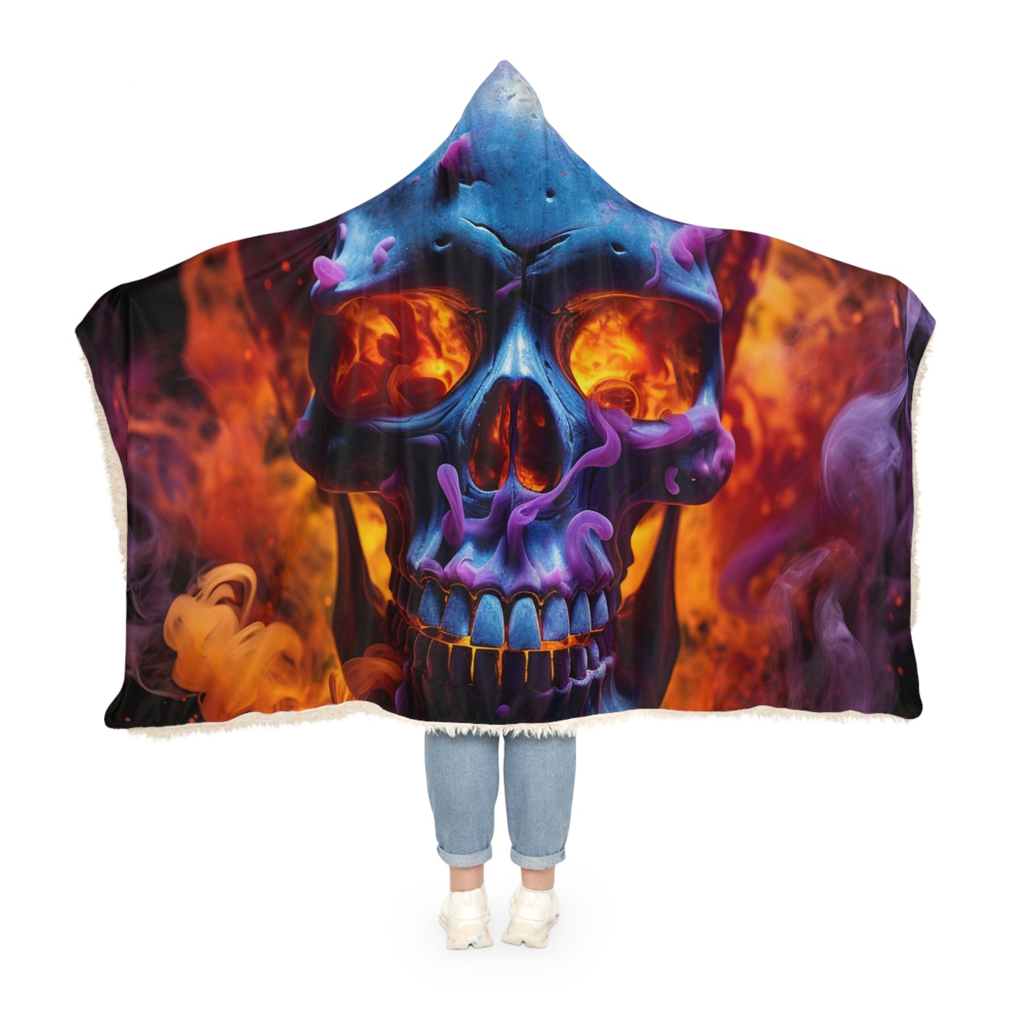 Snuggle Hooded Blanket Macro Skull 3