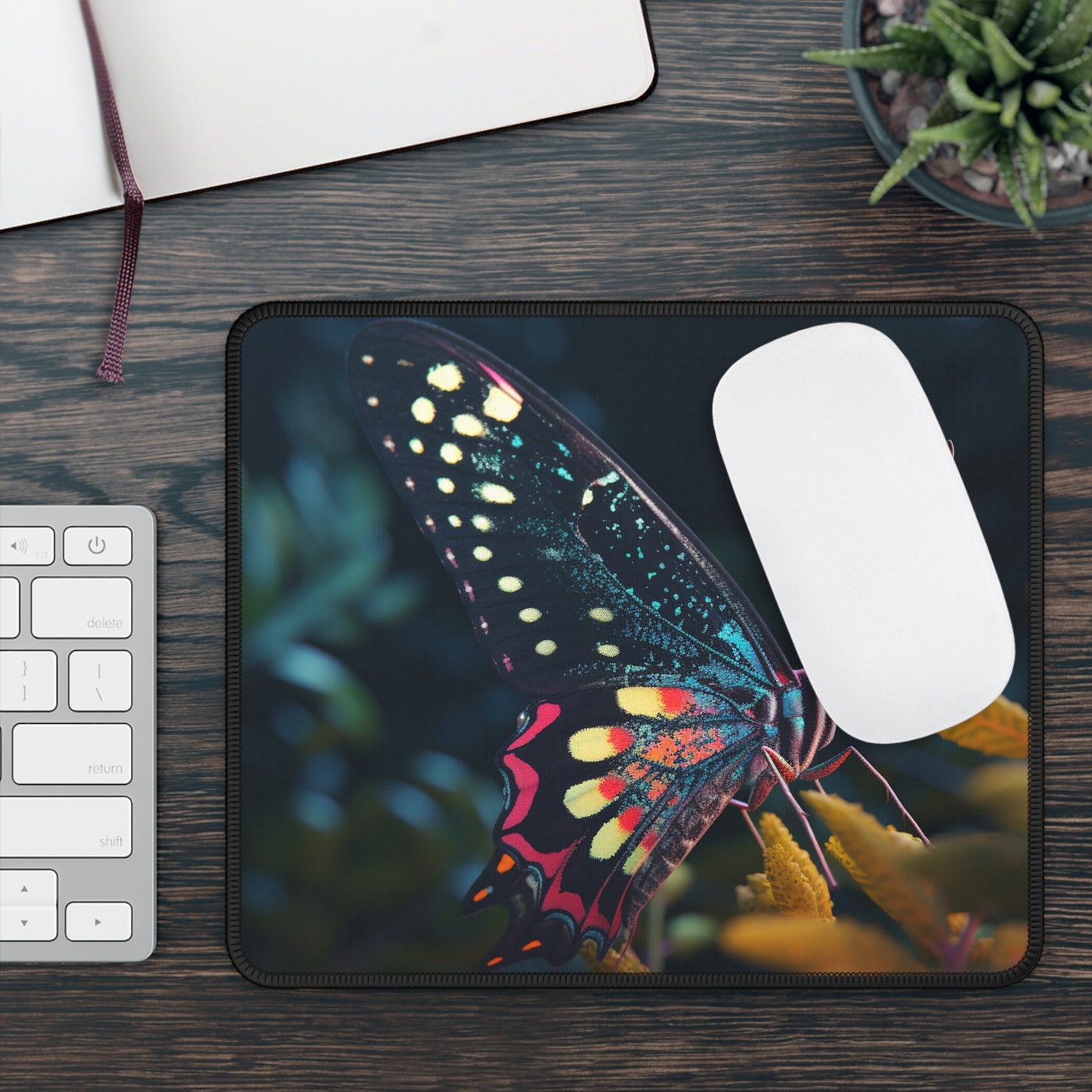 Gaming Mouse Pad  Hyper Colorful Butterfly Macro 2