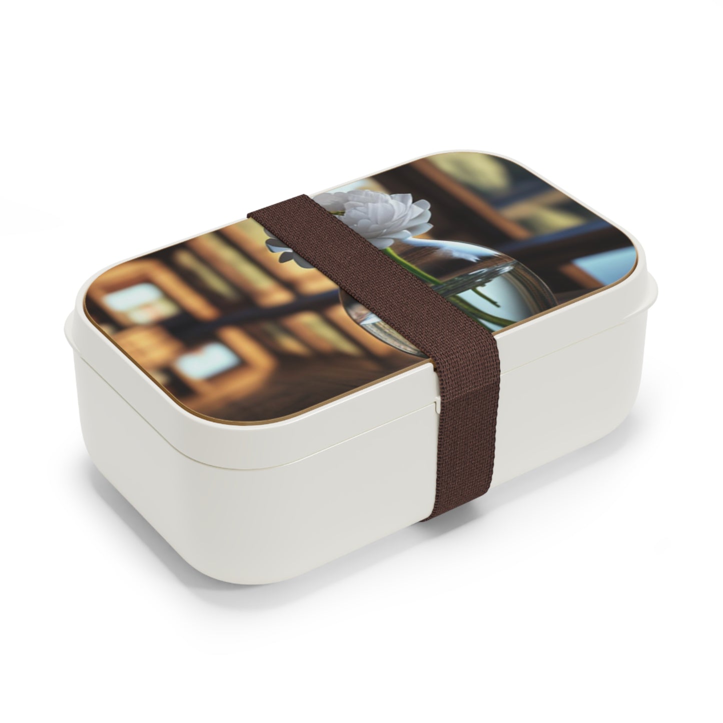 Bento Lunch Box White Peony glass vase 3
