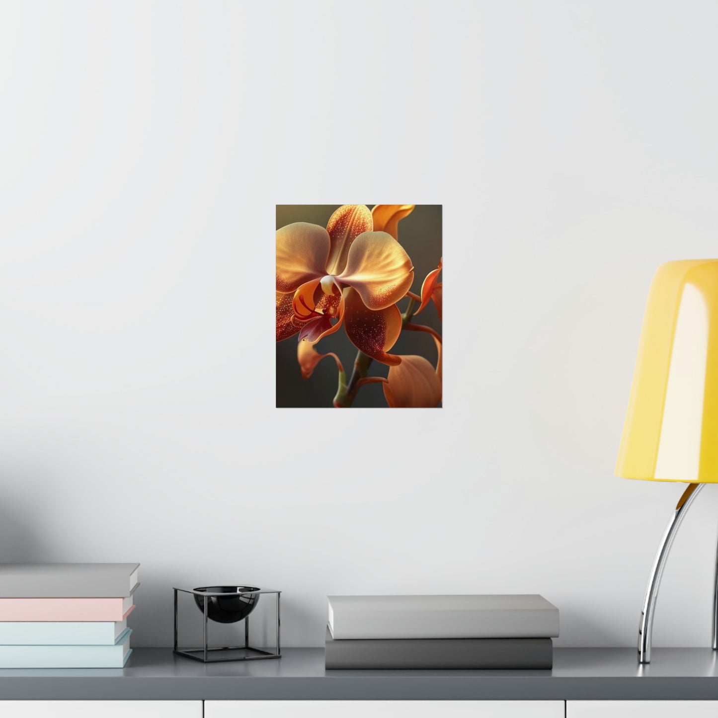 Premium Matte Vertical Posters Orange Orchid 1
