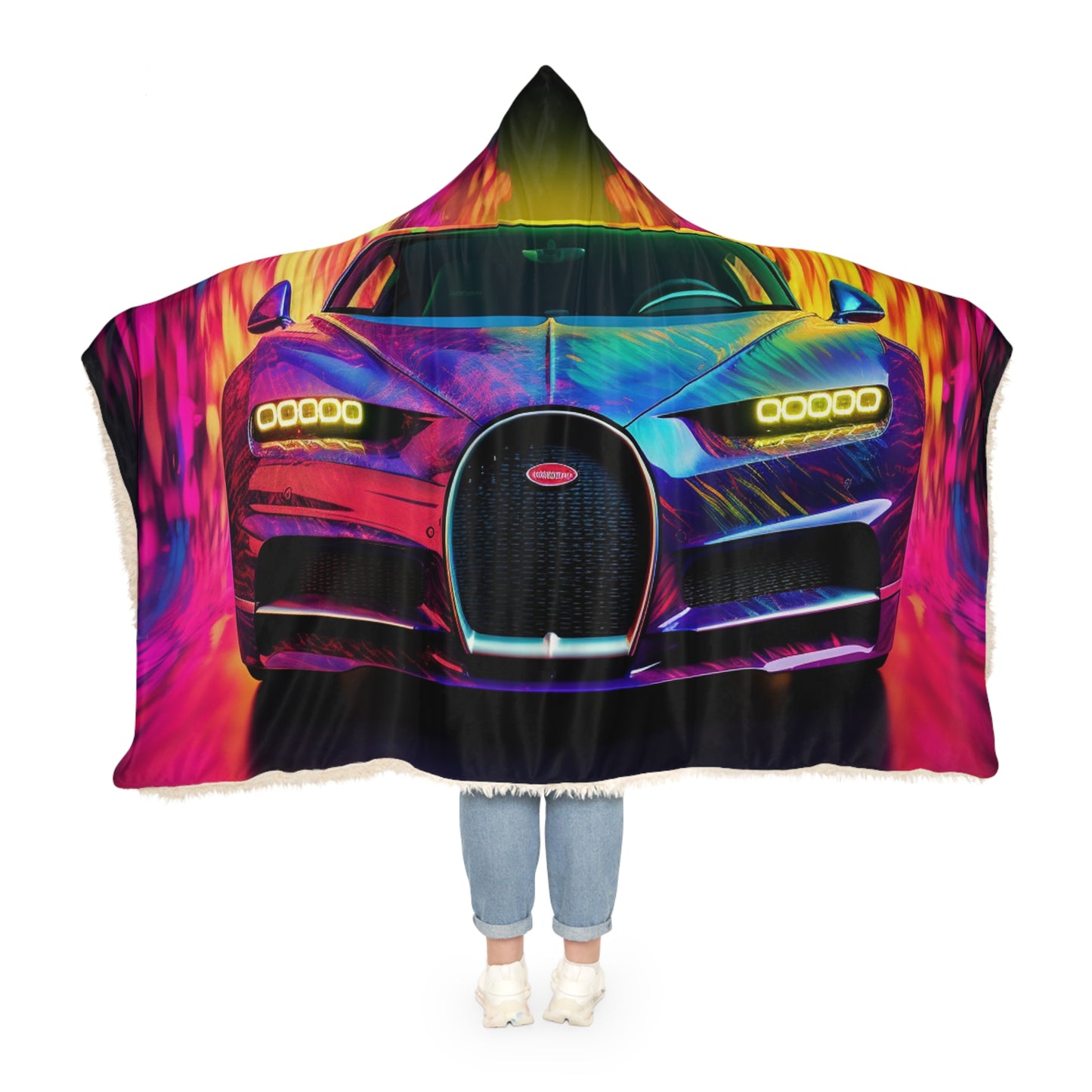 Snuggle Hooded Blanket Florescent Bugatti Flair 3