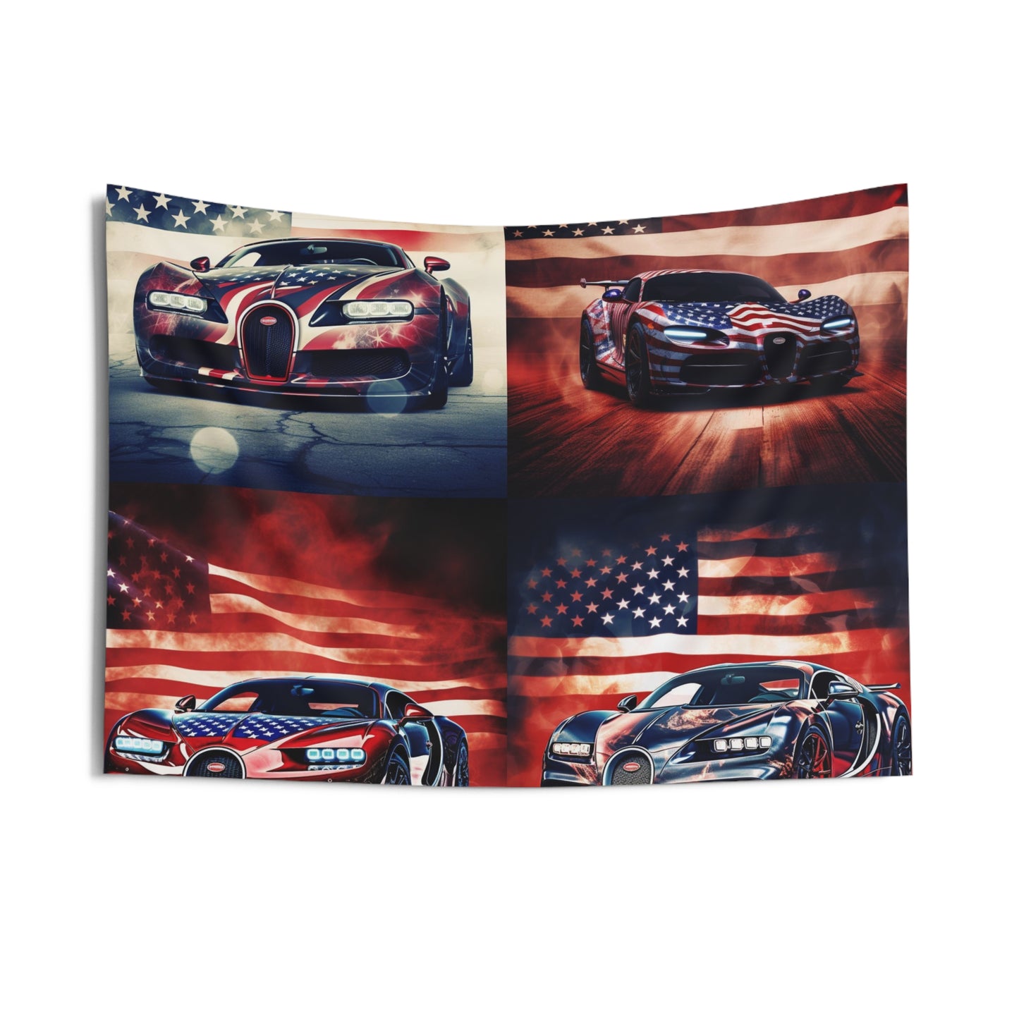 Indoor Wall Tapestries Abstract American Flag Background Bugatti 5