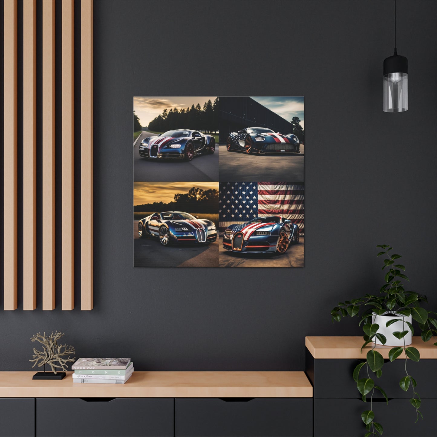 Canvas Gallery Wraps Bugatti Flag American 5