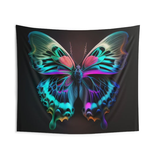 Indoor Wall Tapestries Neon Butterfly Fusion 1