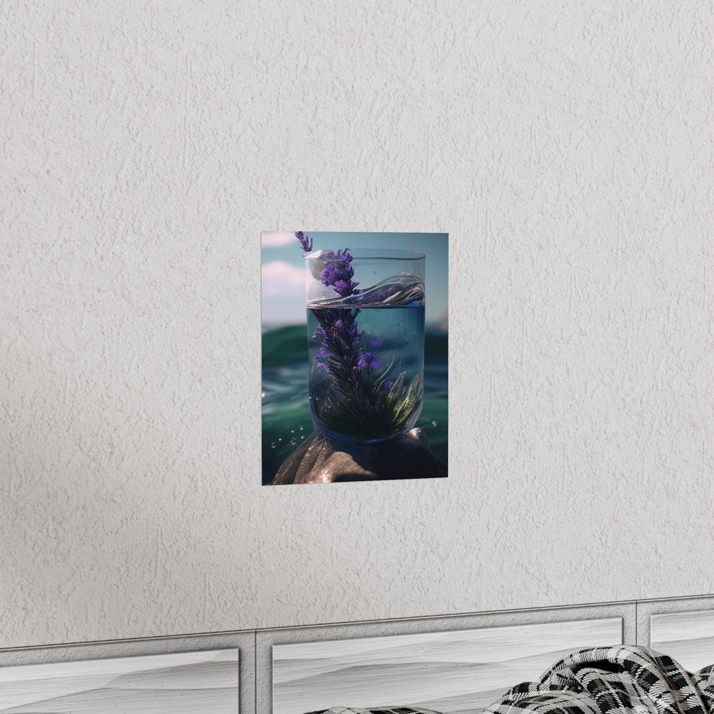 Premium Matte Vertical Posters Lavender in a vase 2