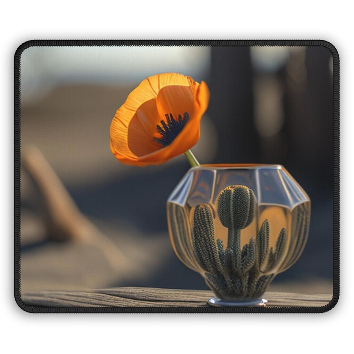 Gaming Mouse Pad  Orange Poppy in a Vase 2