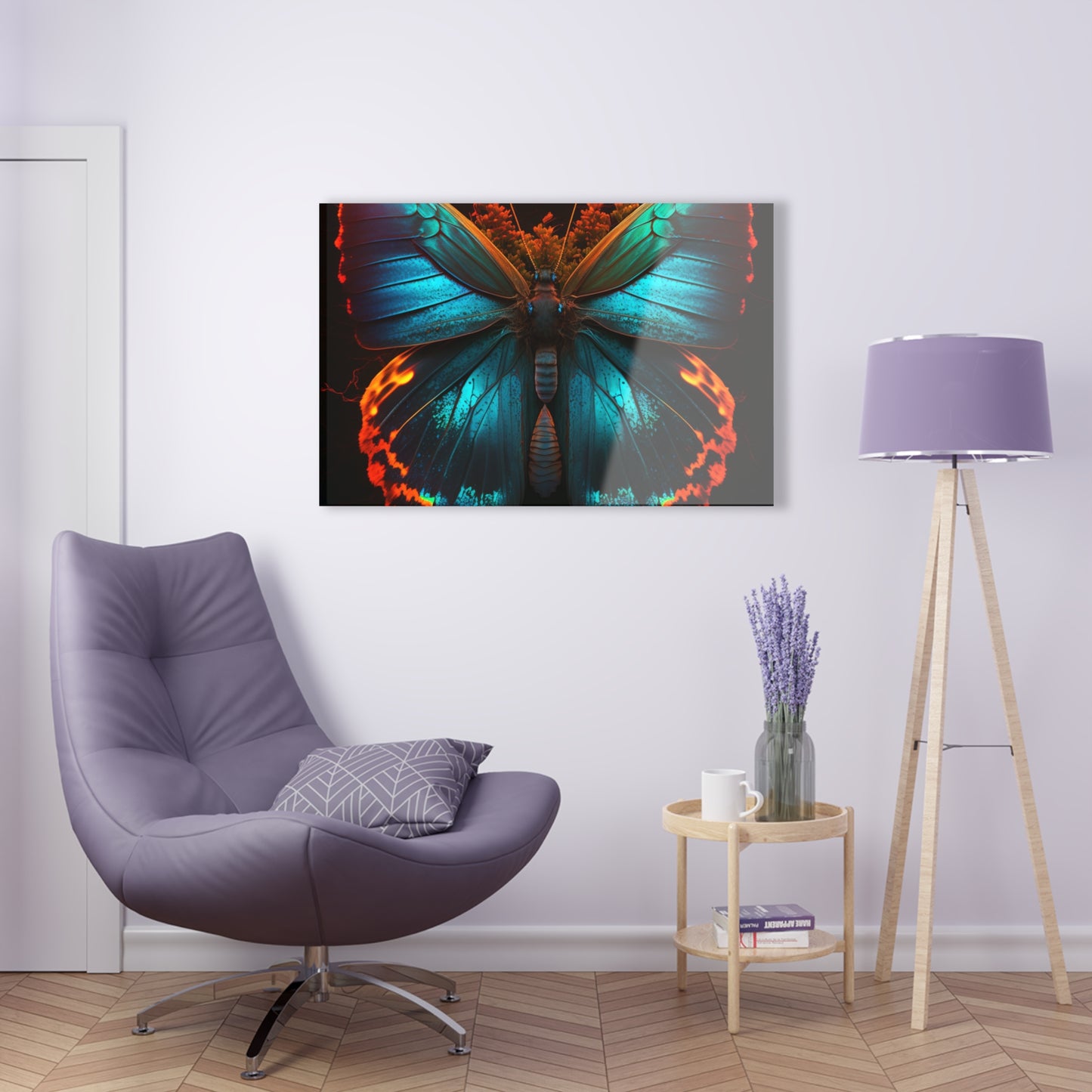 Acrylic Prints Neon Butterfly Flair 3