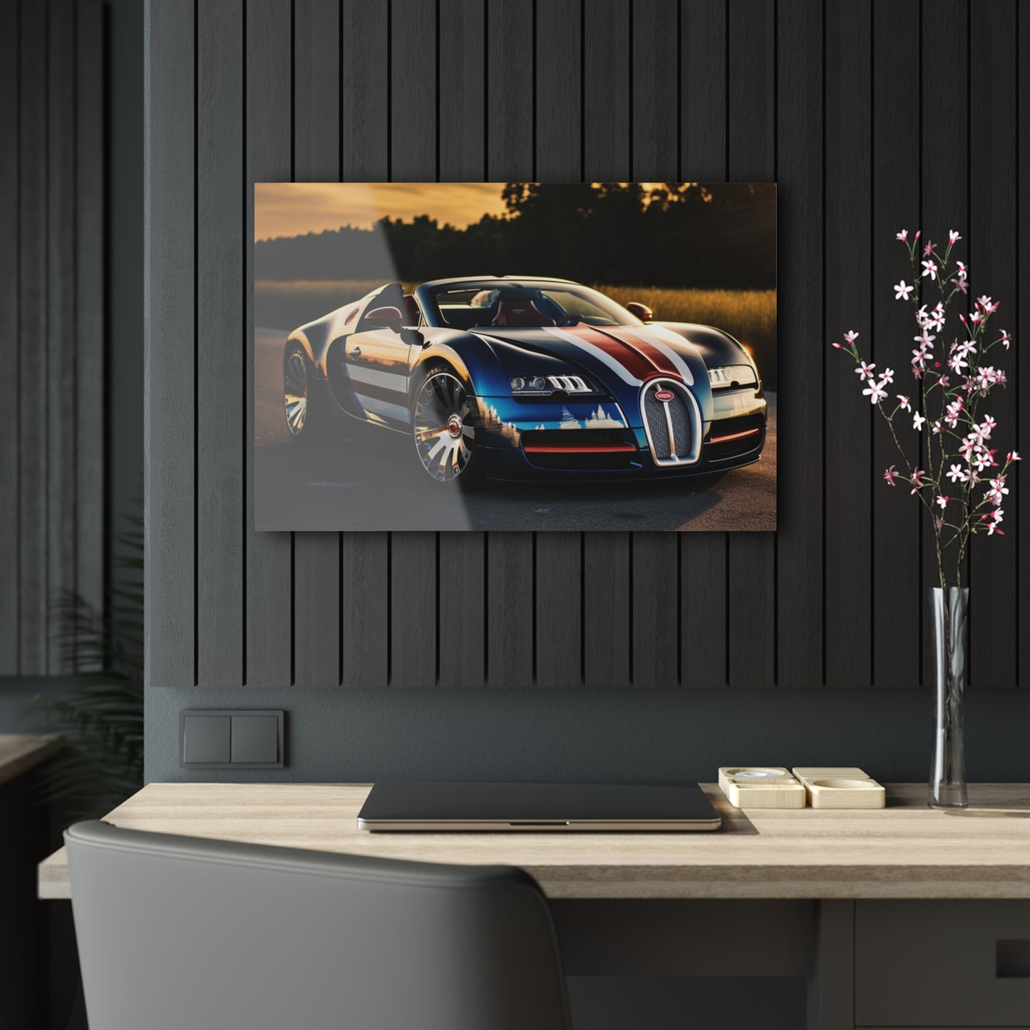 Acrylic Prints Bugatti Flag American 3