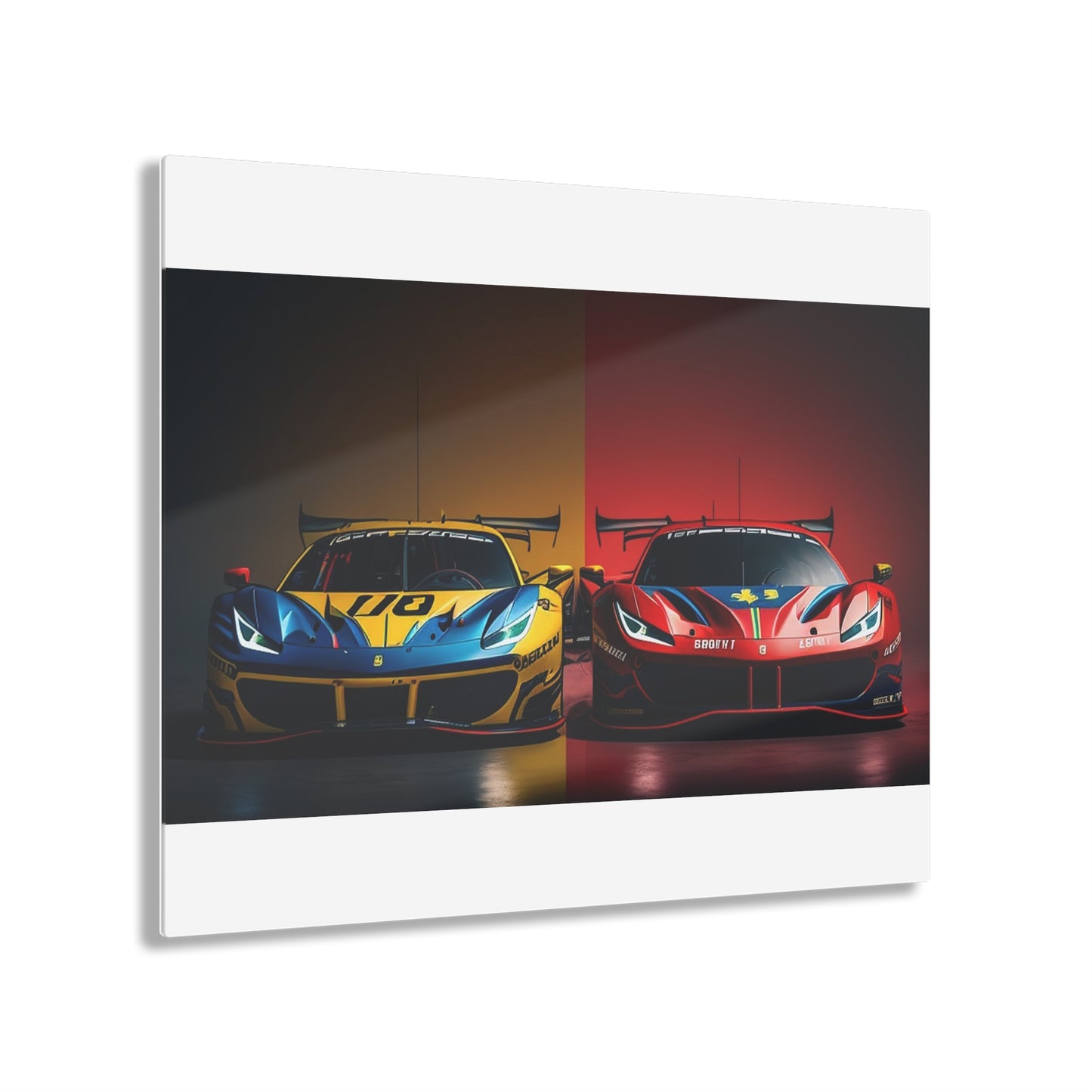 Acrylic Prints Ferrari Red Blue 3