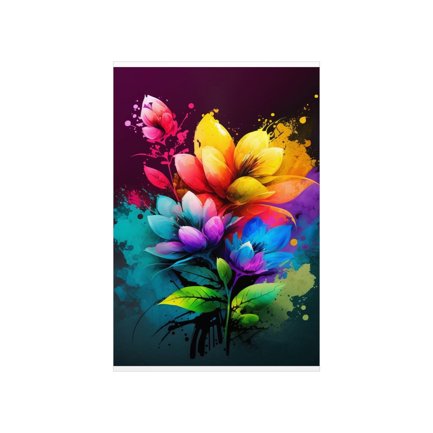 Premium Matte Vertical Posters Bright Spring Flowers 3