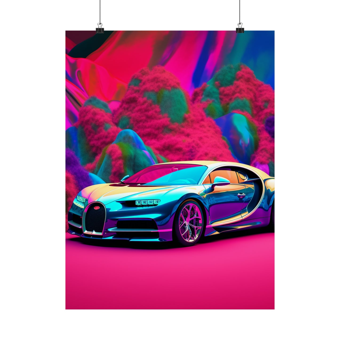 Premium Matte Vertical Posters Florescent Bugatti Flair 4