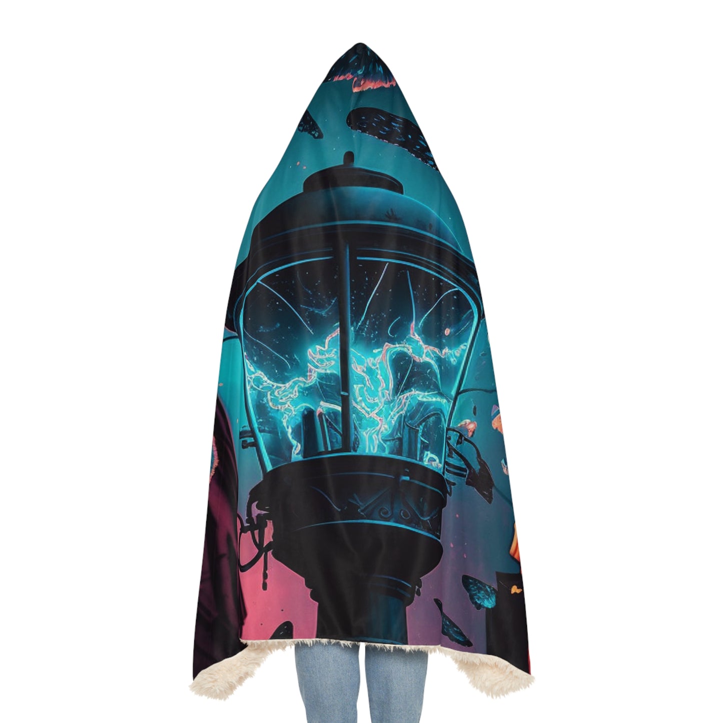 Snuggle Hooded Blanket Street Light Butterfly 2