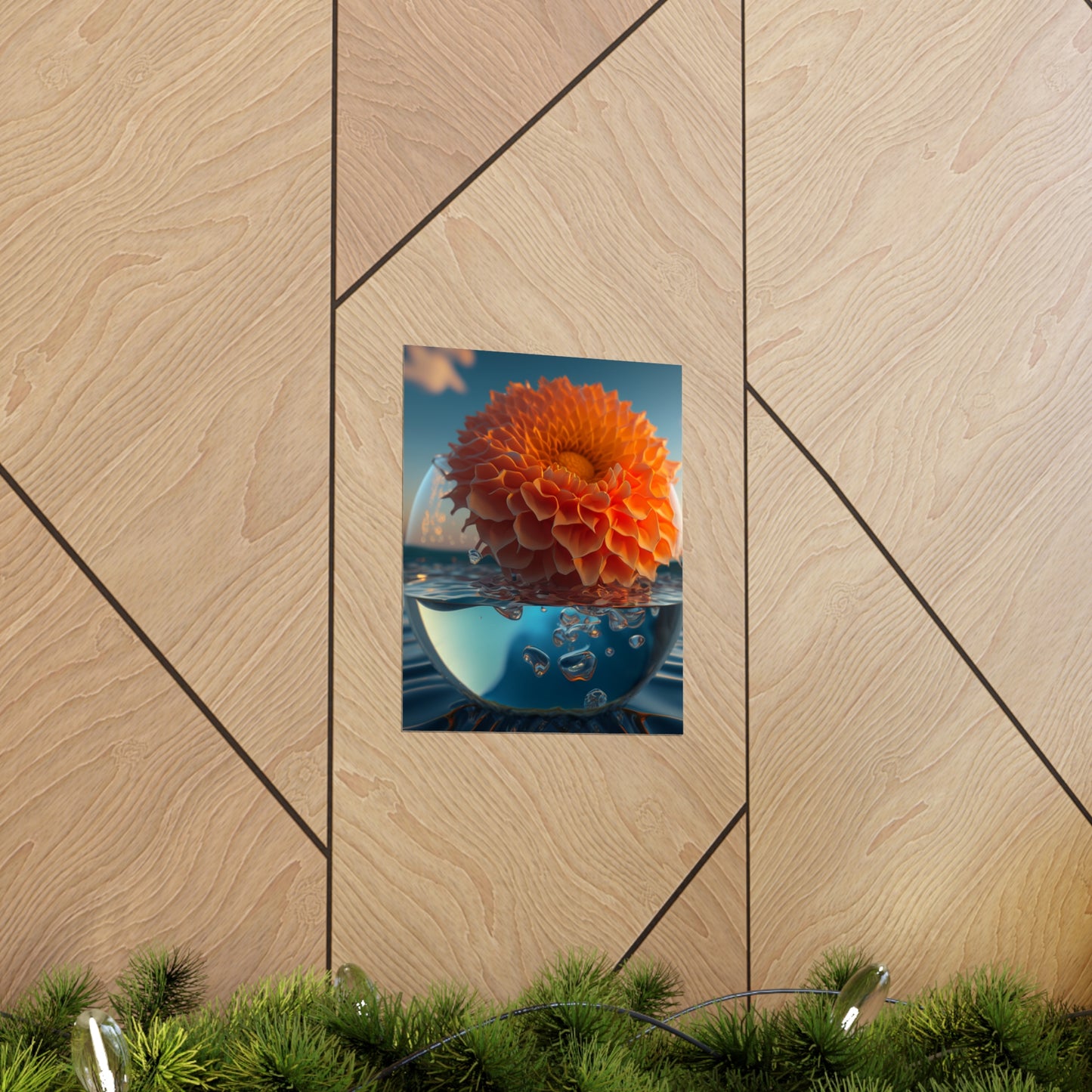 Premium Matte Vertical Posters Dahlia Orange 4