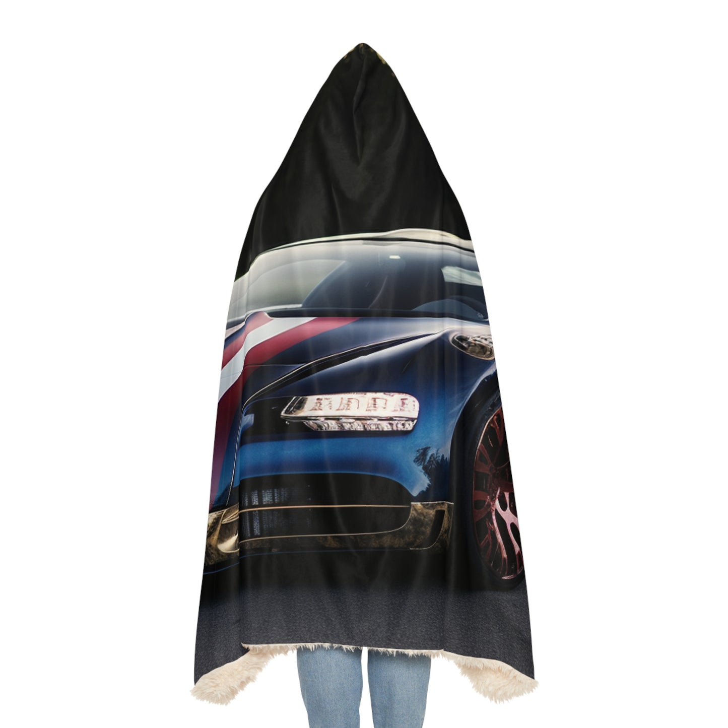 Snuggle Hooded Blanket Bugatti Flag American 1