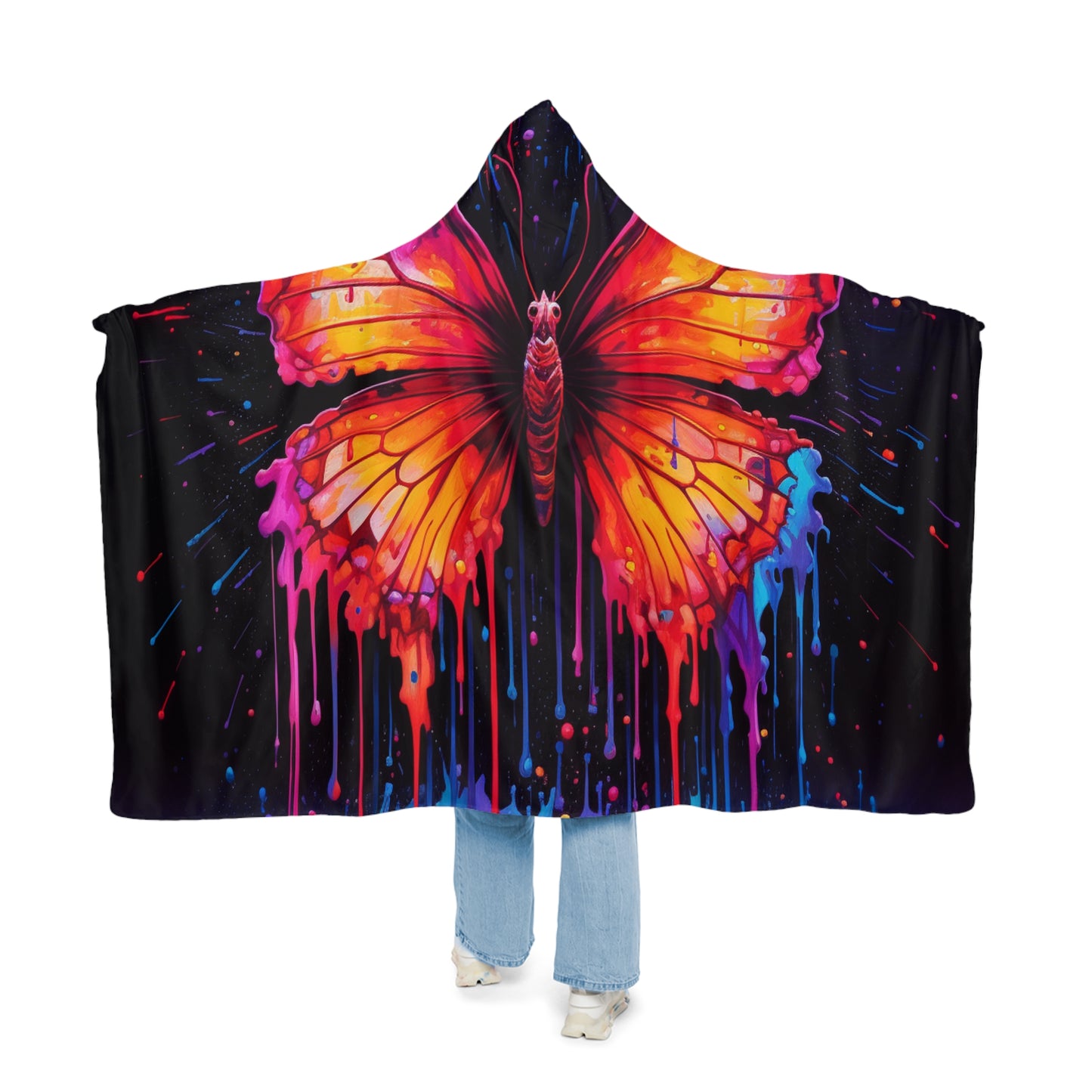 Snuggle Hooded Blanket Pink Butterfly Flair 4