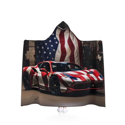 Hooded Blanket American Flag Farrari 2