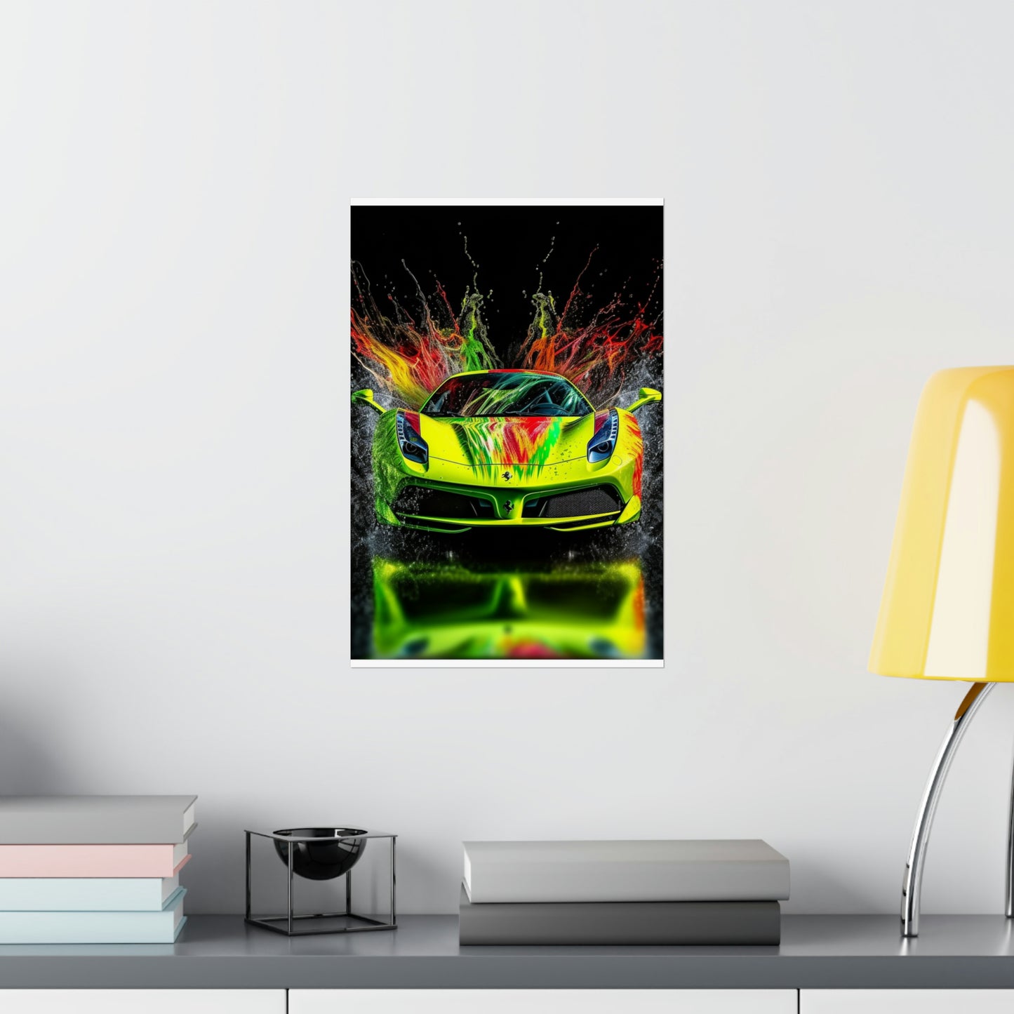 Premium Matte Vertical Posters Farrari Water 1