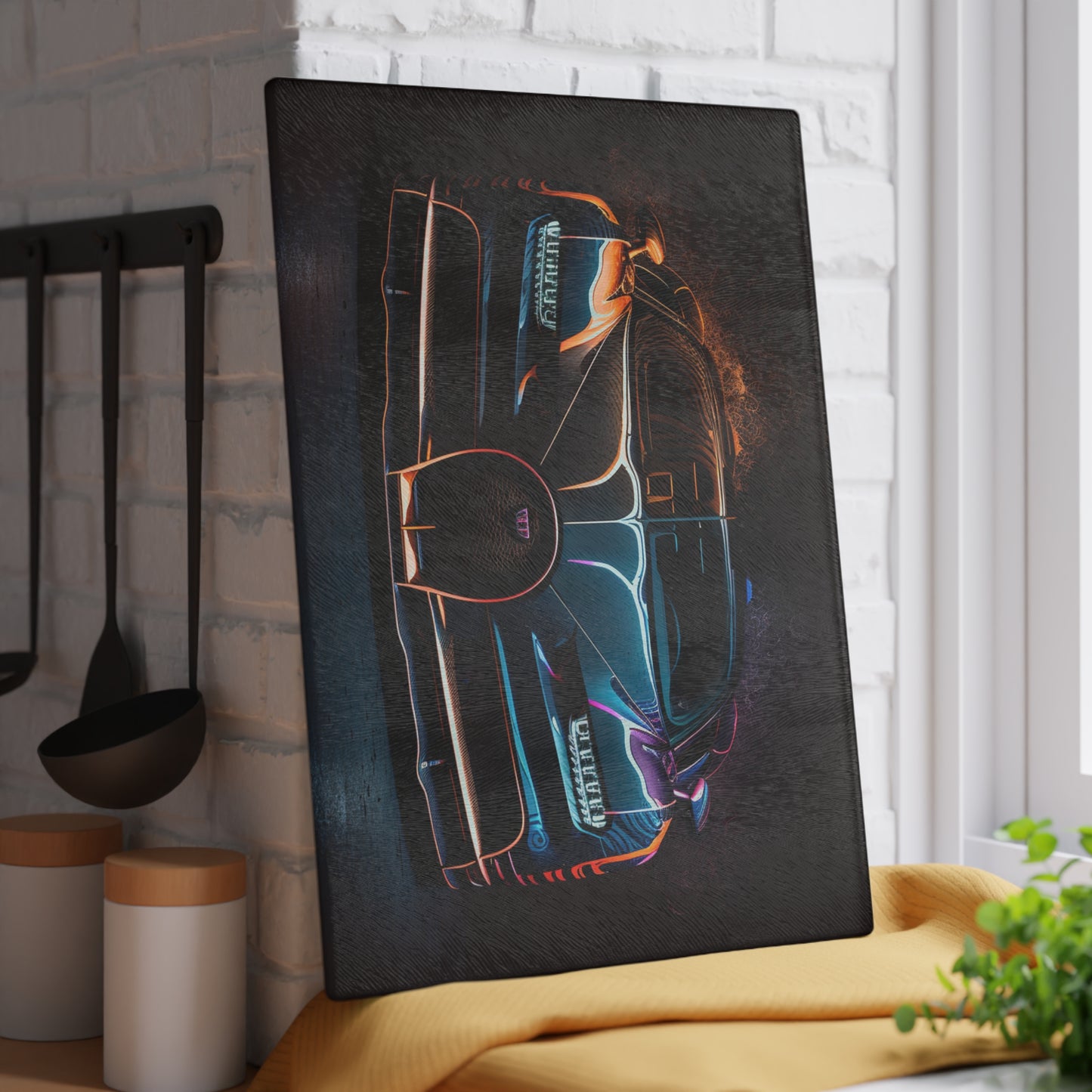 Glass Cutting Board Bugatti Chiron Super 3