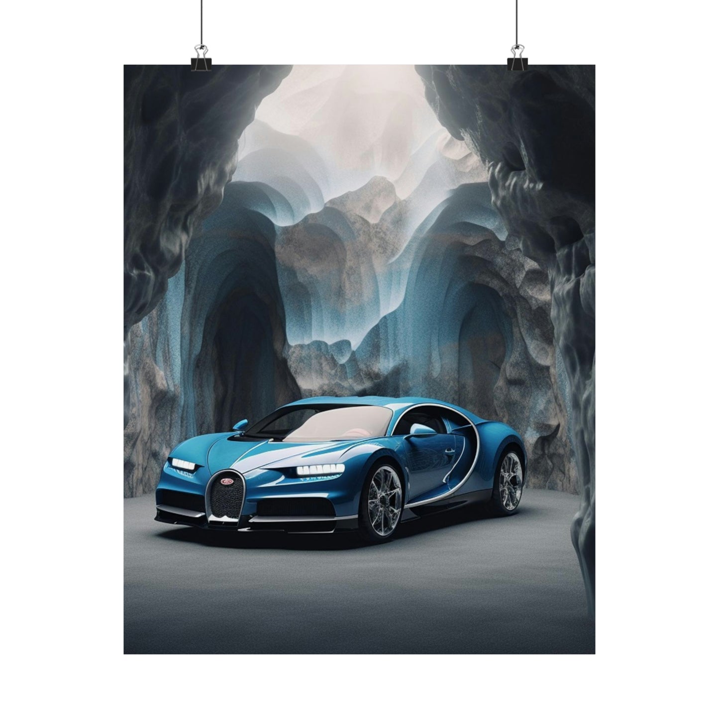 Premium Matte Vertical Posters Bugatti Real Look 2