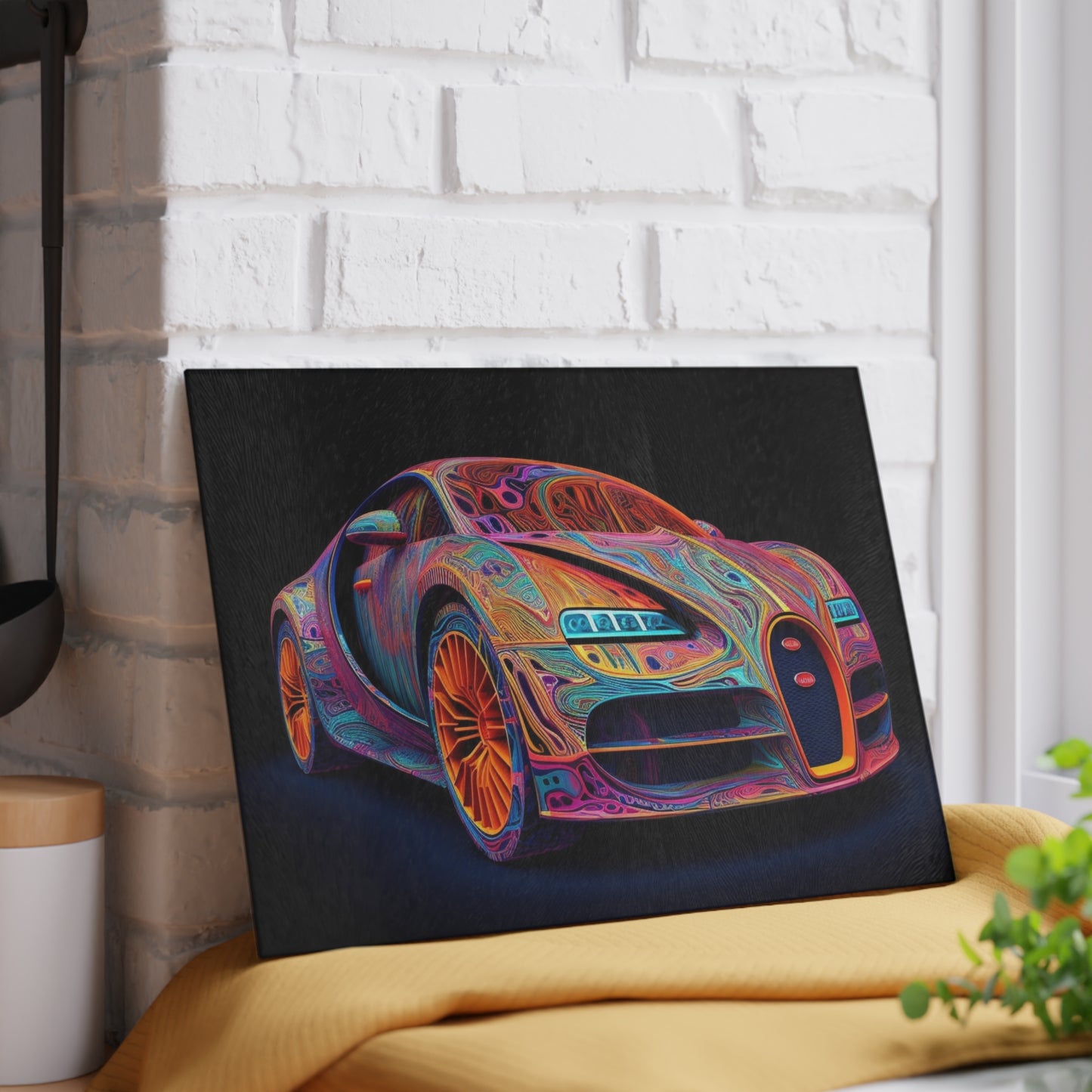 Glass Cutting Board Bugatti Abstract Concept 1