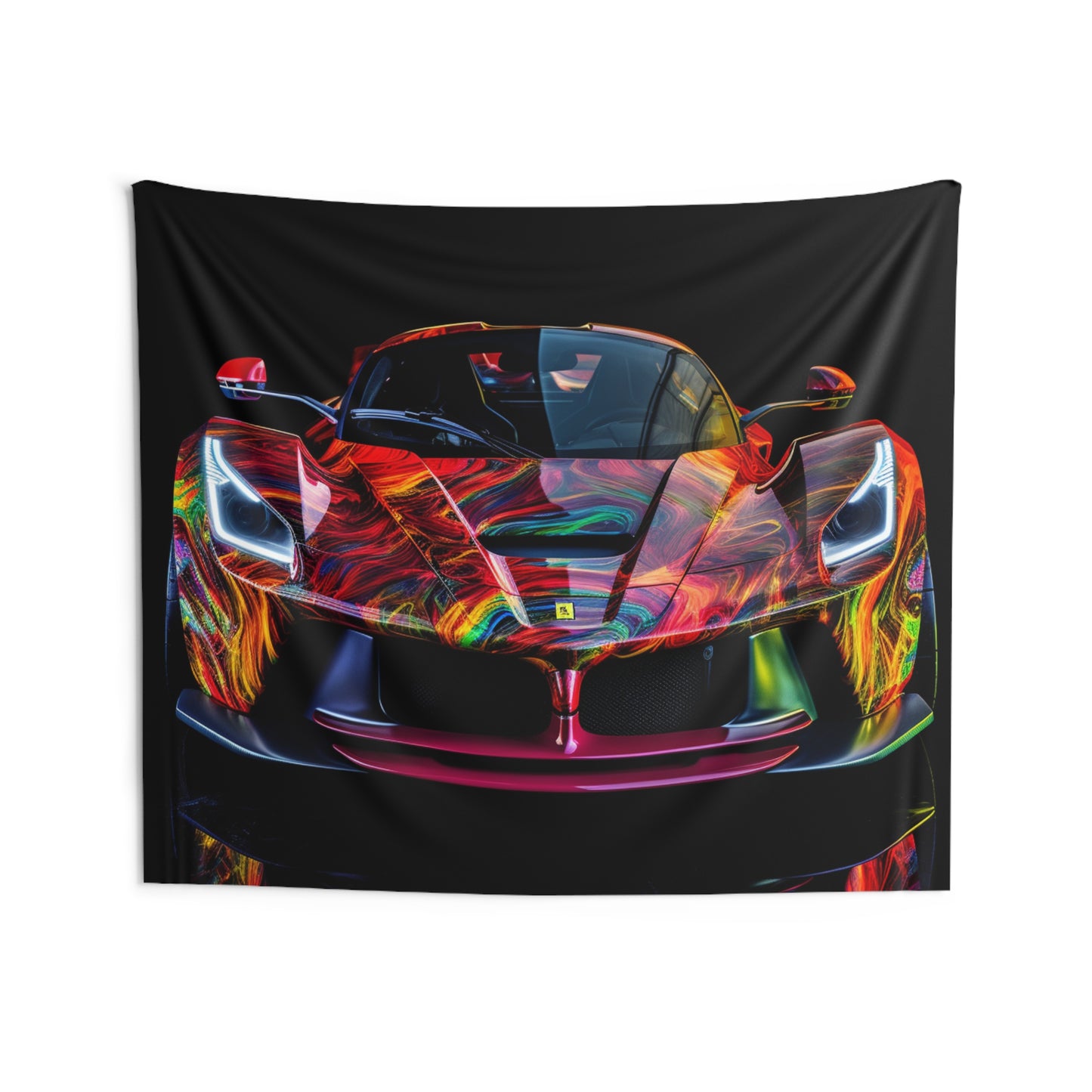 Indoor Wall Tapestries Ferrari Neon 3