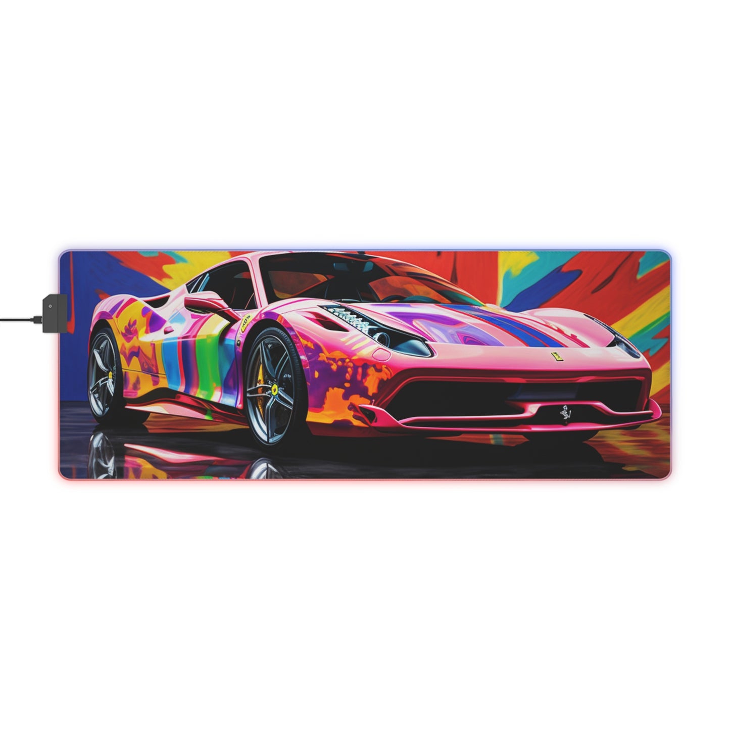 LED Gaming Mouse Pad Hyper Colorfull Ferrari 3