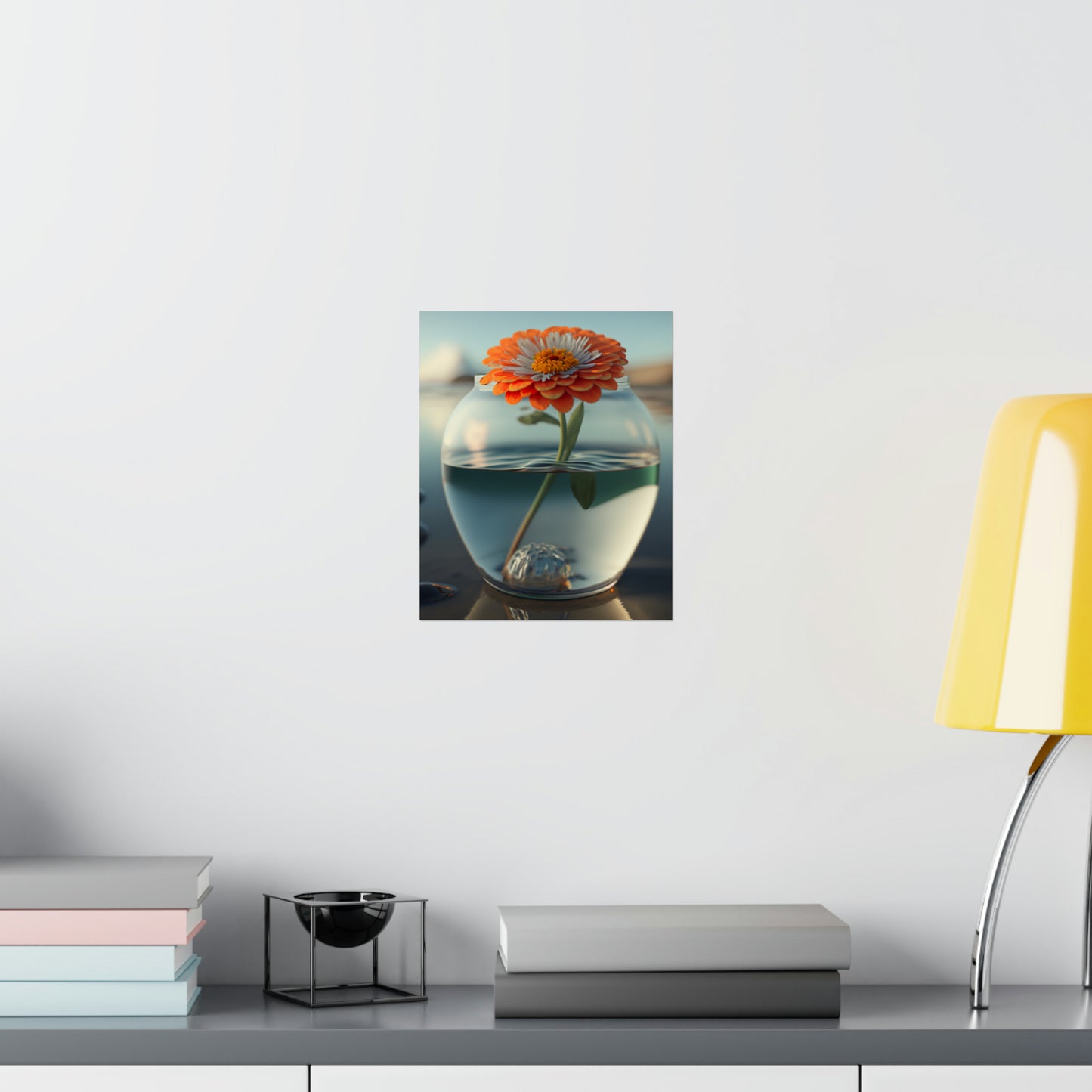 Premium Matte Vertical Posters Orange Zinnia 3