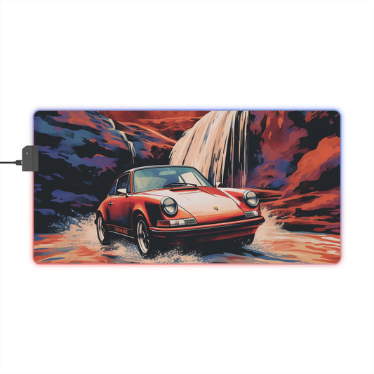 LED Gaming Mouse Pad American Flag Porsche Abstract 4