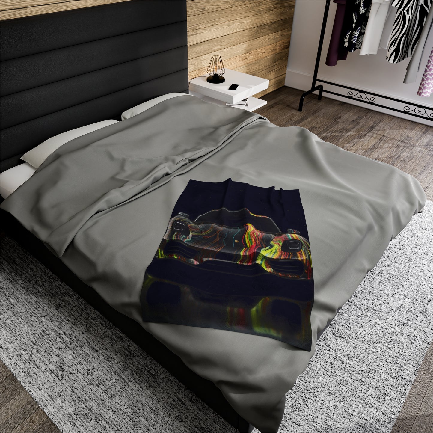 Velveteen Plush Blanket Porsche Line 2