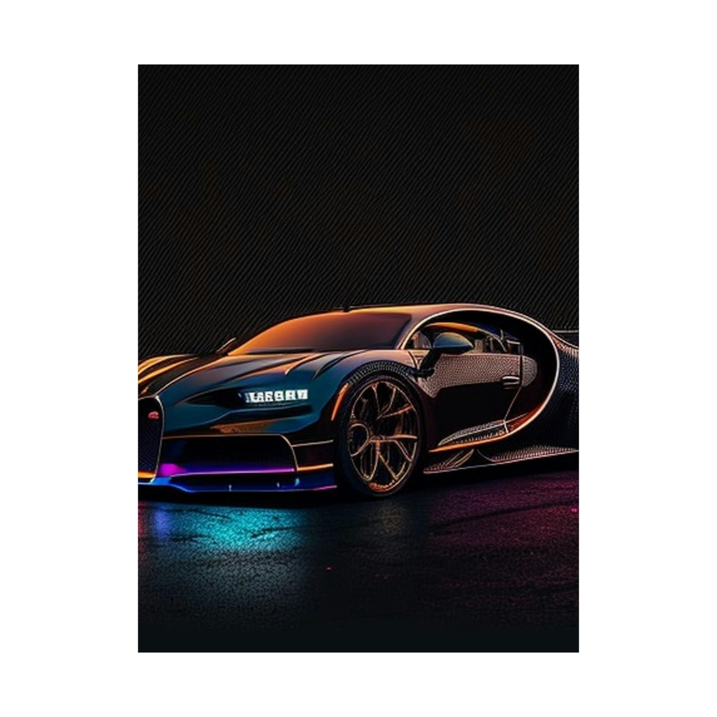 Premium Matte Vertical Posters Bugatti Chiron Super 4