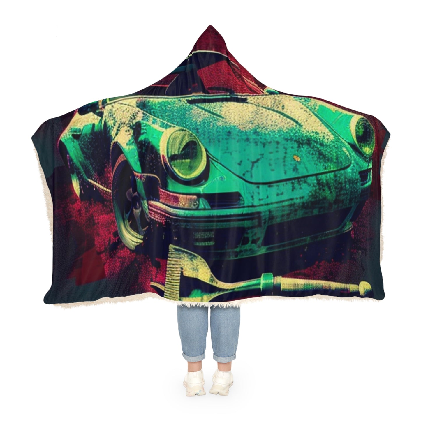 Snuggle Hooded Blanket Porsche Abstract 4