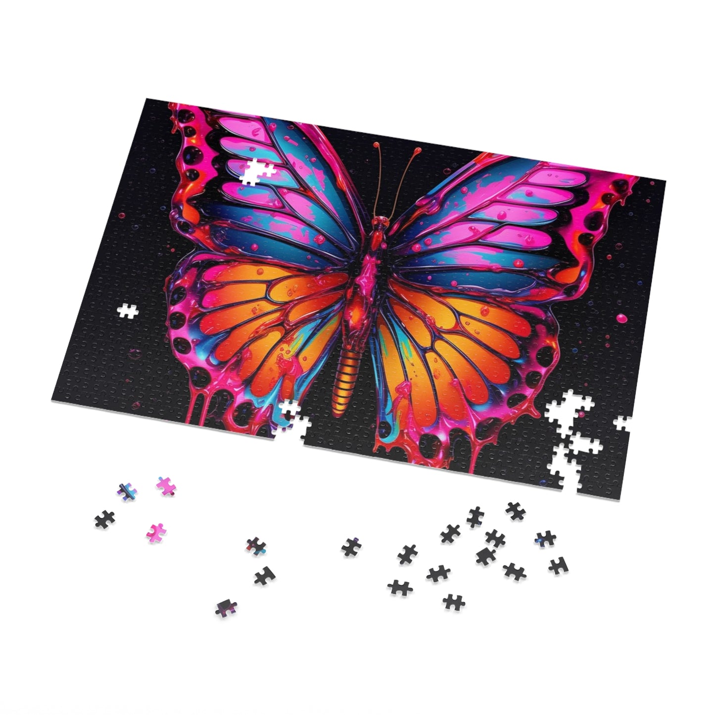 Jigsaw Puzzle (30, 110, 252, 500,1000-Piece) Pink Butterfly Flair 1