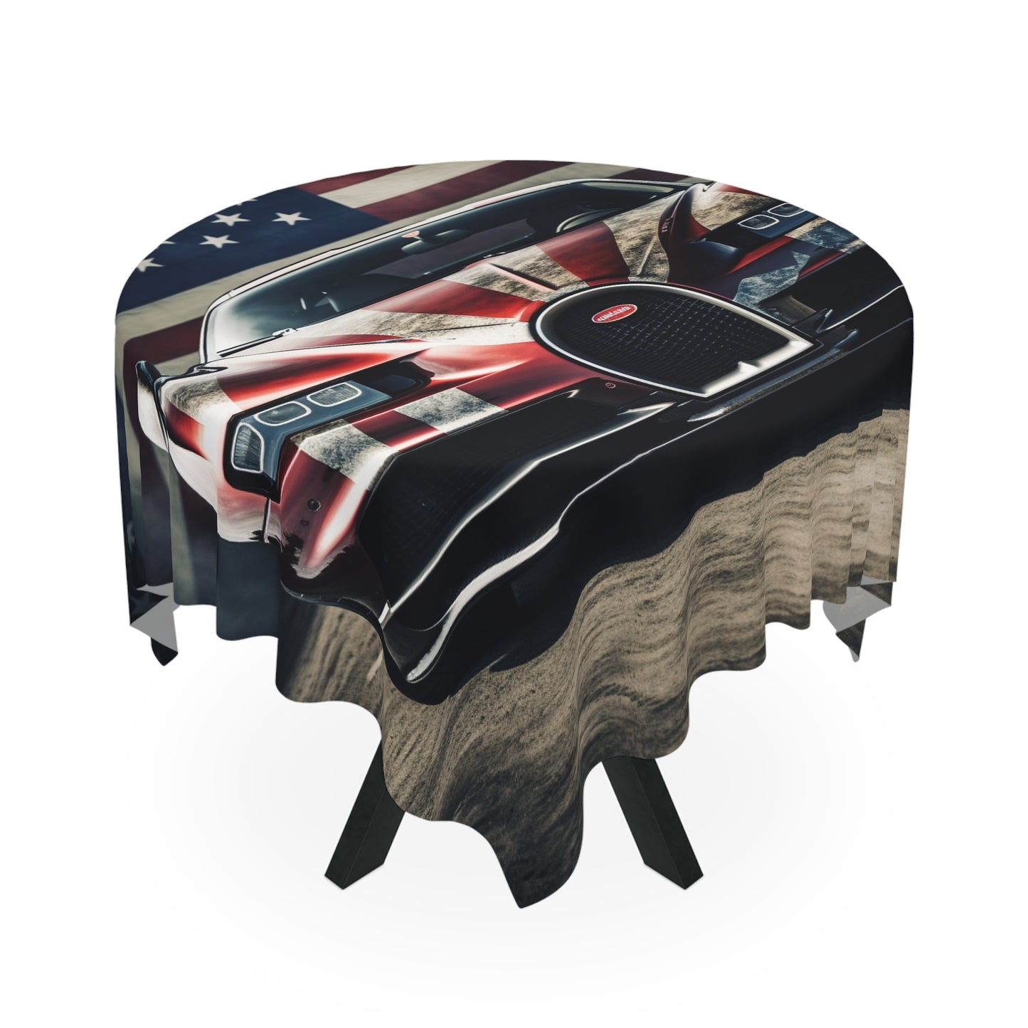 Tablecloth American Flag Background Bugatti 3