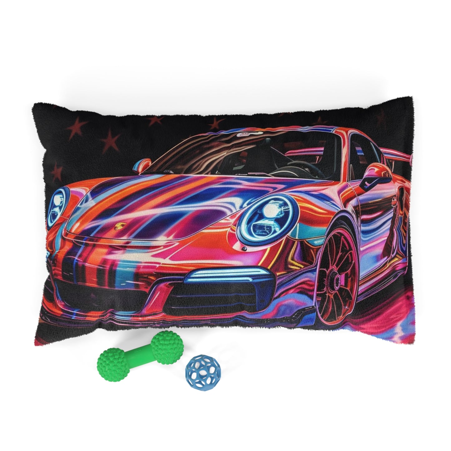 Pet Bed American Flag Colored Porsche 3