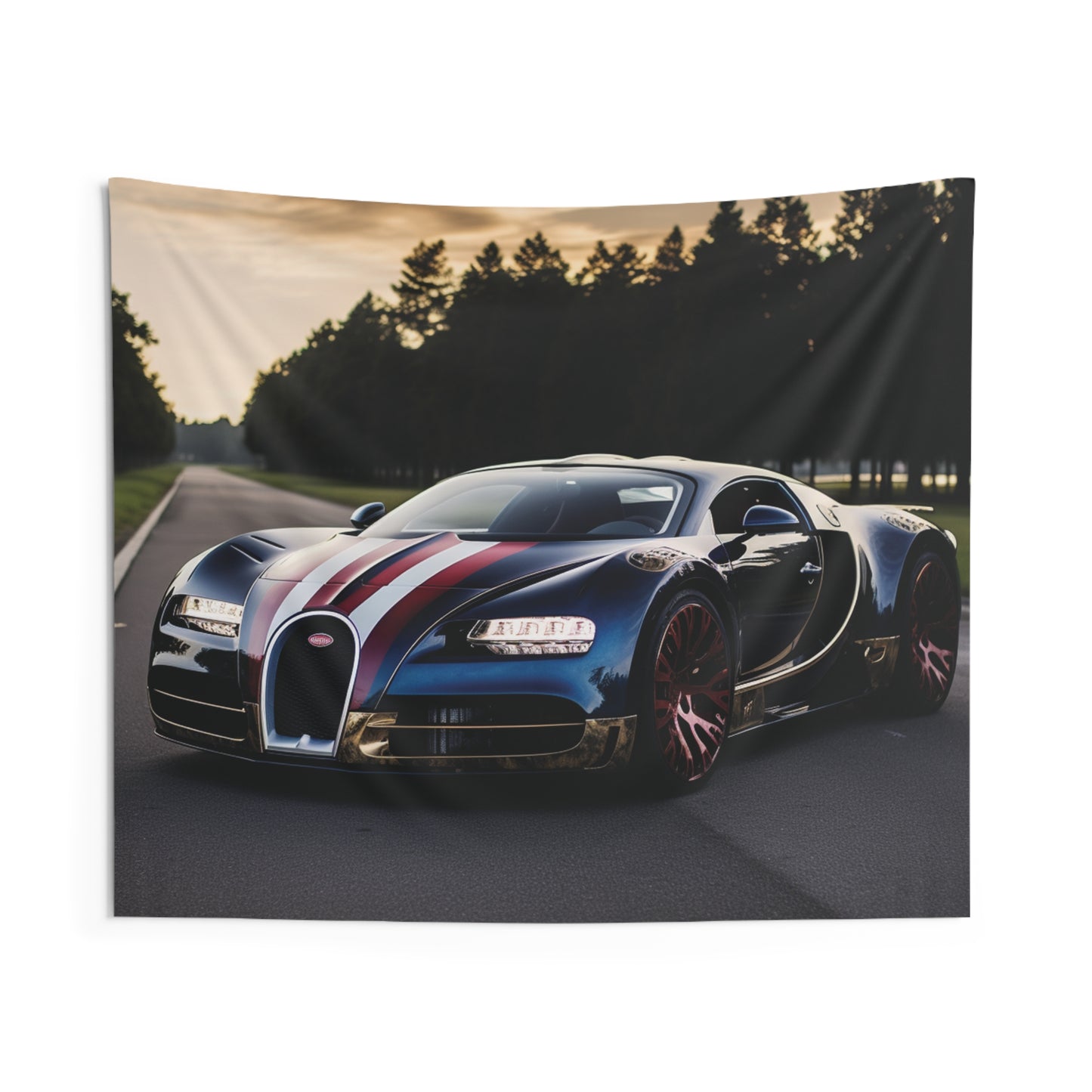 Indoor Wall Tapestries Bugatti Flag American 1