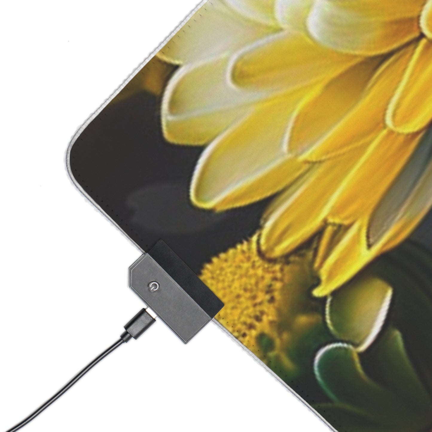 LED Gaming Mouse Pad Yellow Hermosas Flores Amarillas 2