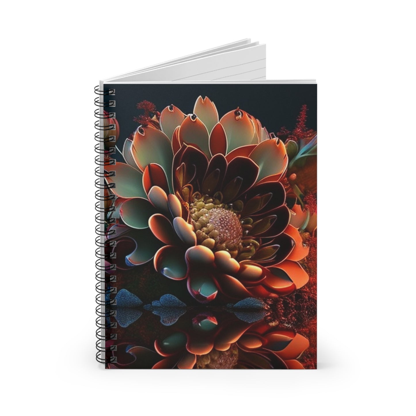 Spiral Notebook - Ruled Line Flower Arangment 4